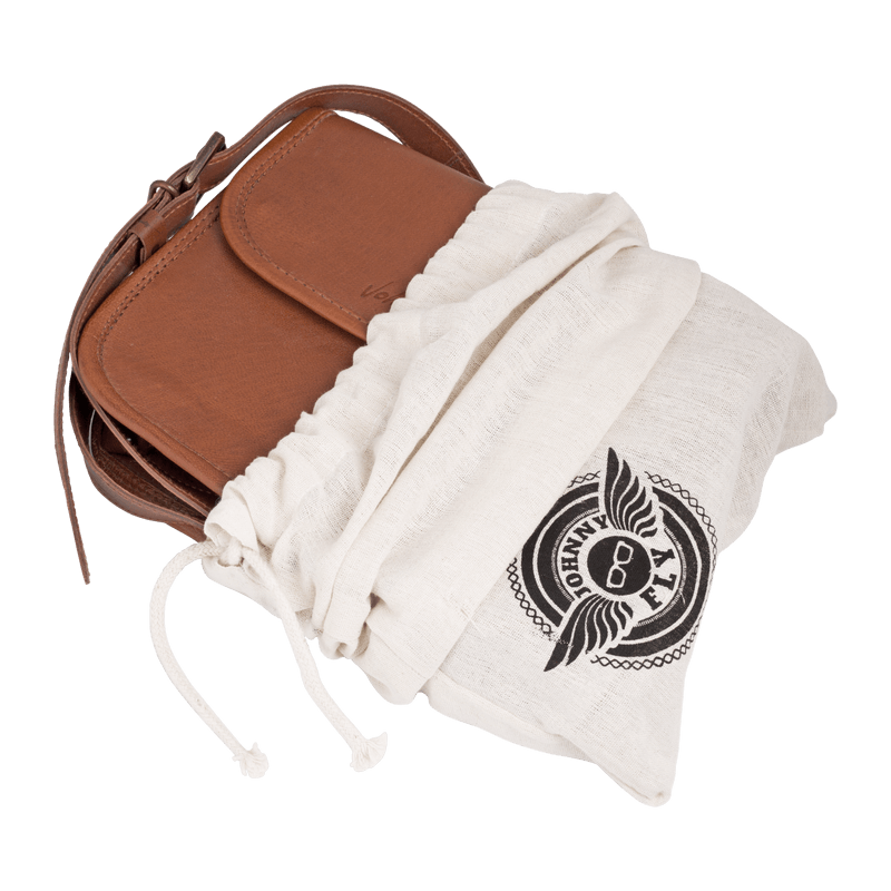 Johnny Fly Co. crossbody accessoire tas bruin opberzak