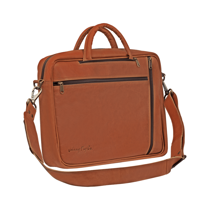 Johnny Fly Co. convertible backpack messenger heren bruin zijkant en schouderband