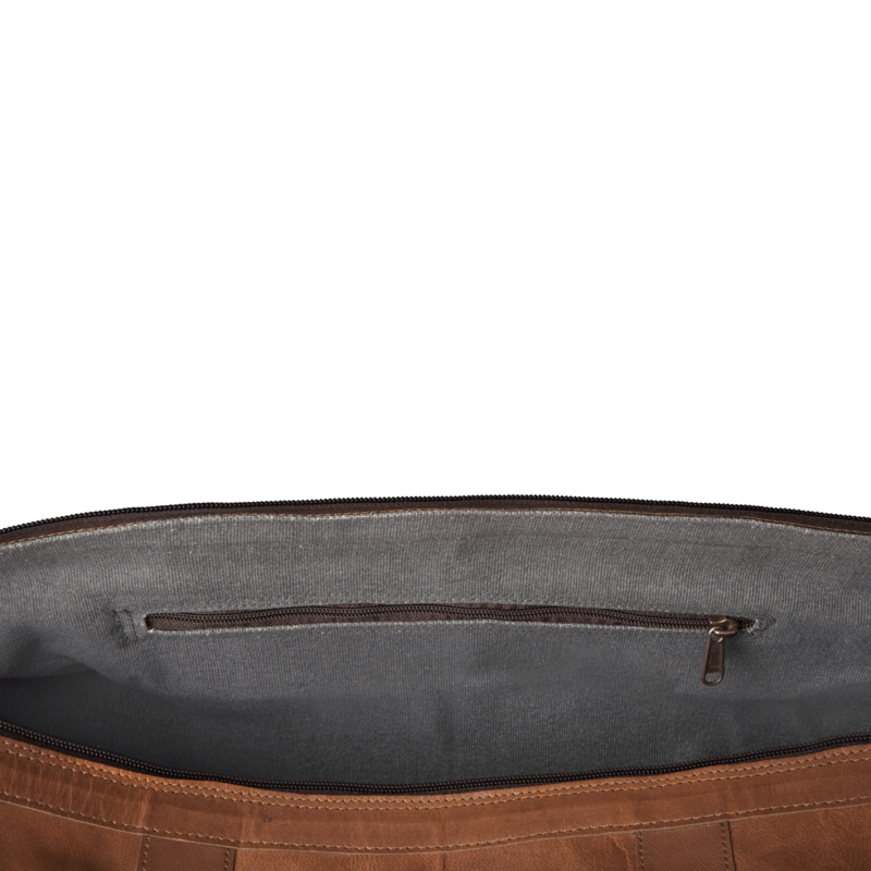 Johnny Fly Co. reistassen heren Weekend Duffle bruin binnenkant