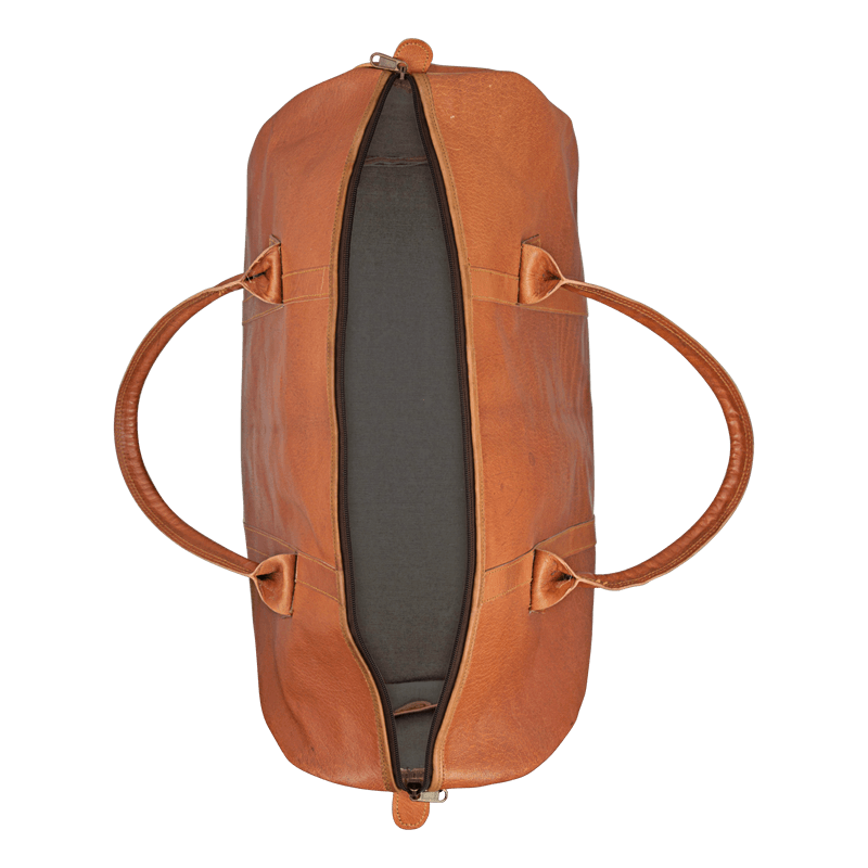 Johnny Fly Co. reistassen heren Duffle Traveller bruin bovenkant