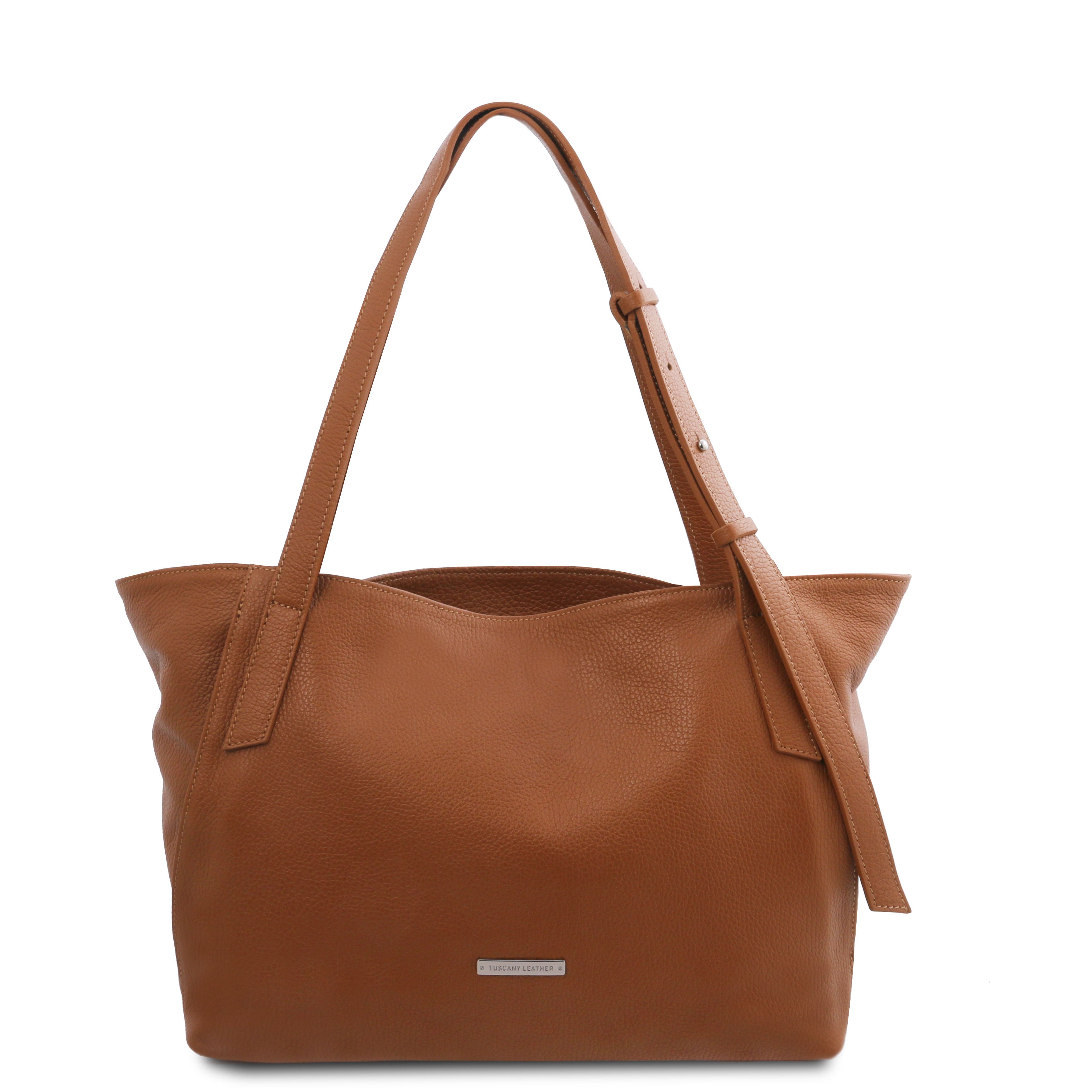 Tuscany Leather shopper leer TL BAG TL142230 cognac