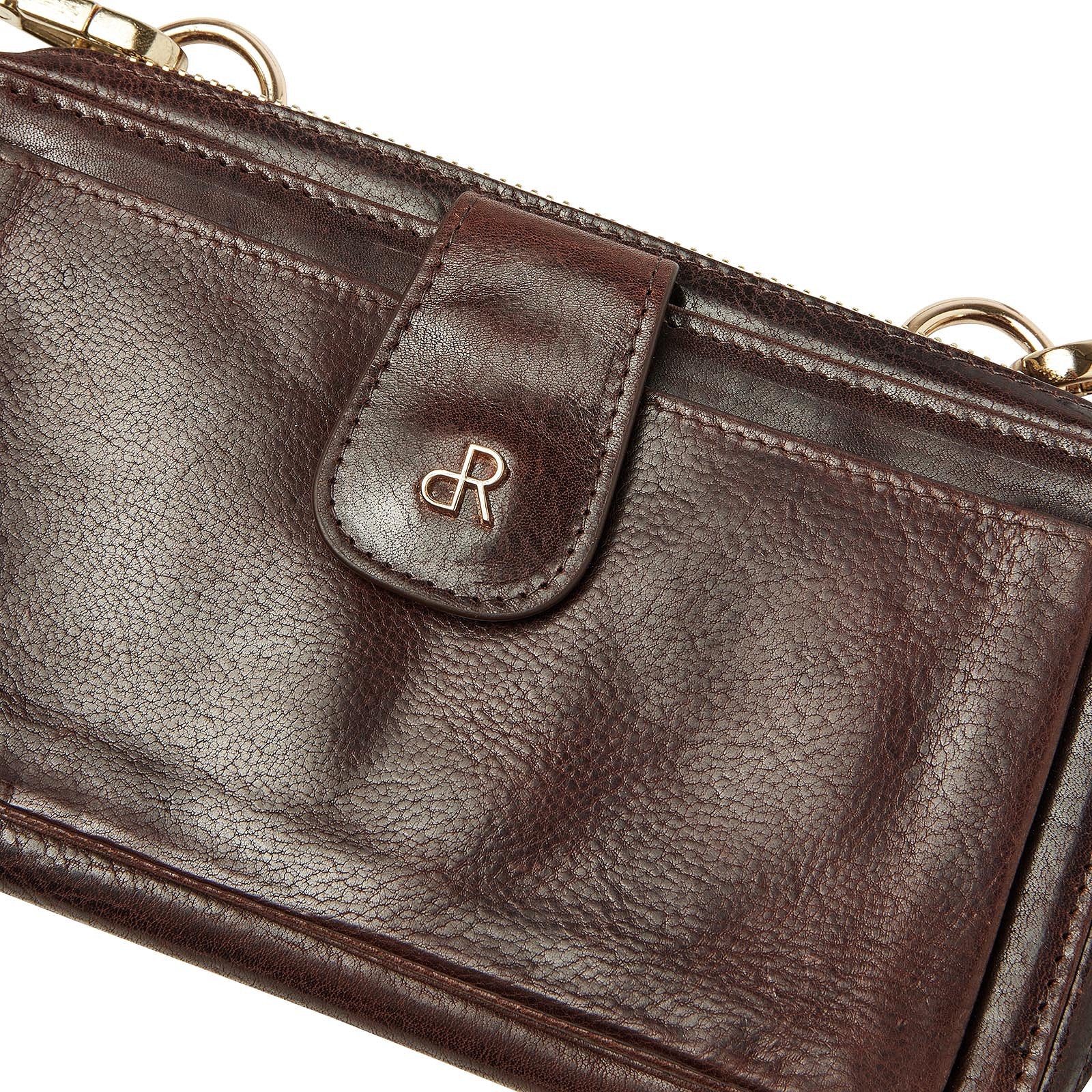 dR Amsterdam clutches dames Milan 283759 Brown logo