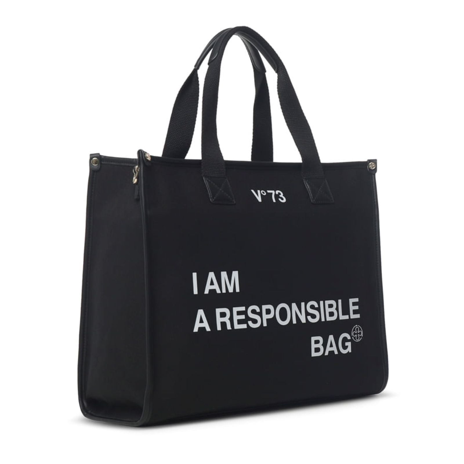 V°73 Shopper RESPONSIBILITY BIS voor dames 73BS6AF01 Black zijkant