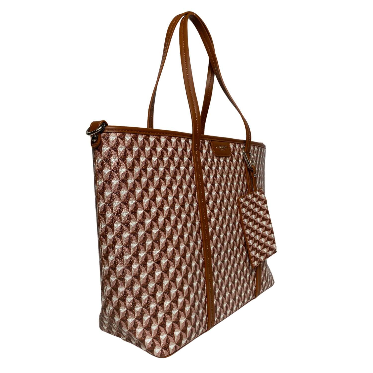 Flora & Co shoppers dames F8544 cognac zijkant