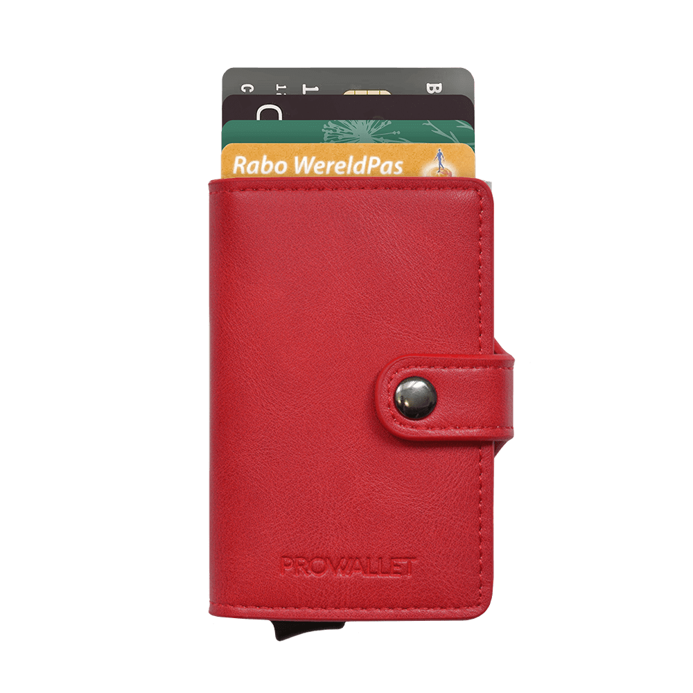 Prowallet pasjeshouder Plus Deluxe rood 8720387009442 pasjes