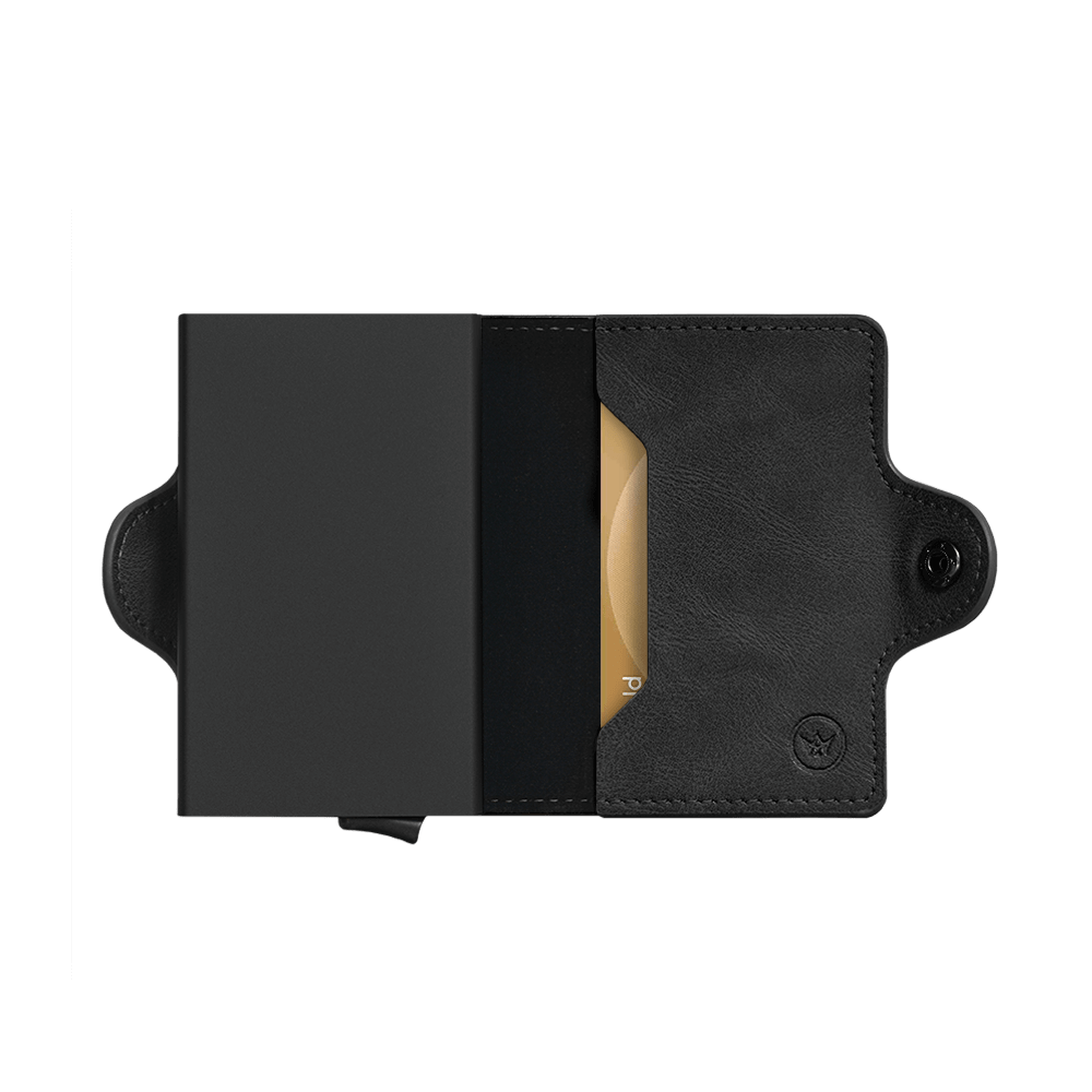 Prowallet pasjeshouder double zwart voor unisex 8720387009503 zwart binnenvak