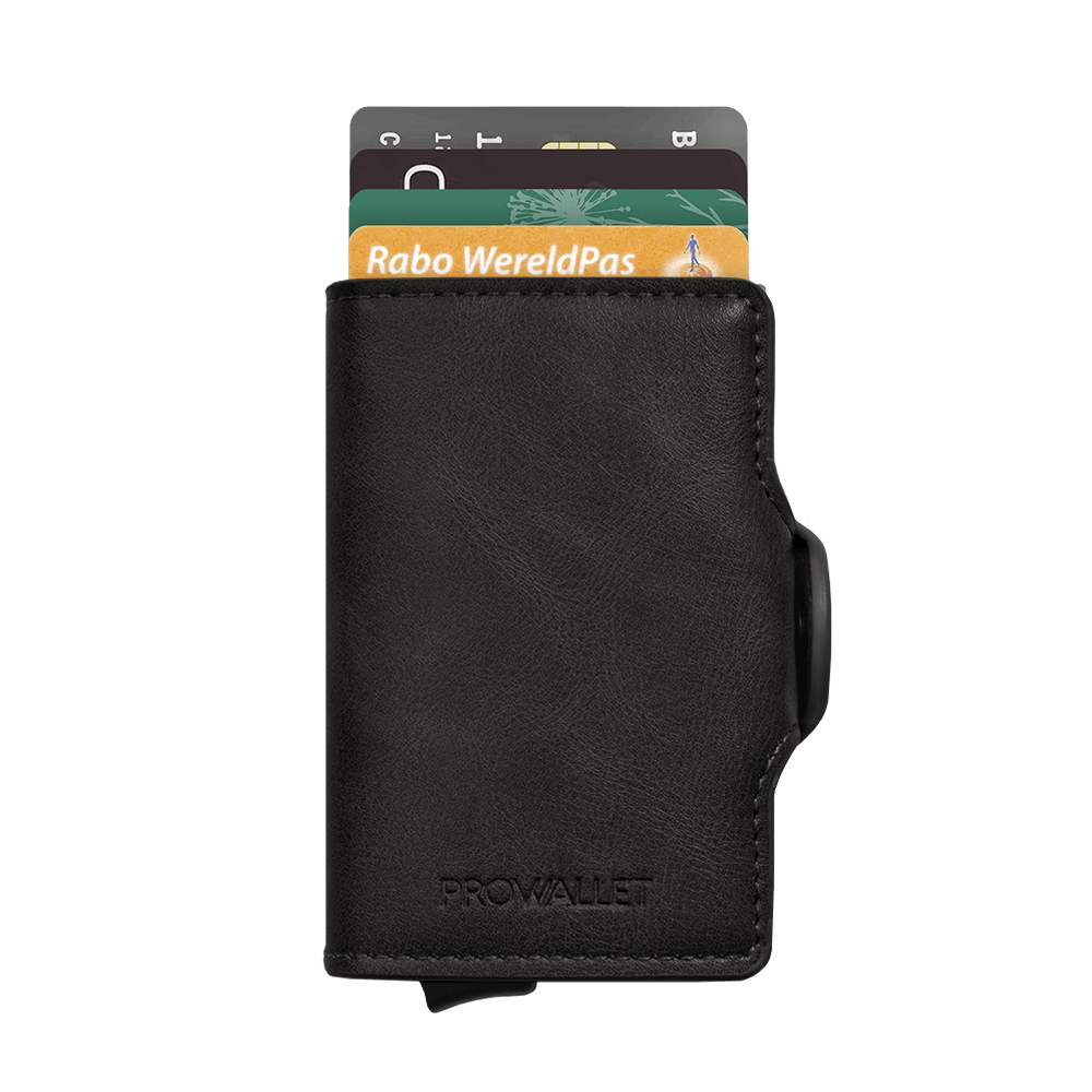 Prowallet pasjeshouder double zwart voor unisex 8720387009503 zwart pasjes