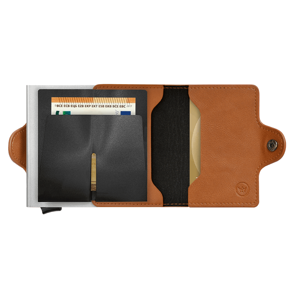 Prowallet pasjeshouder double caramel bruin 8720387009527 binnenvakken