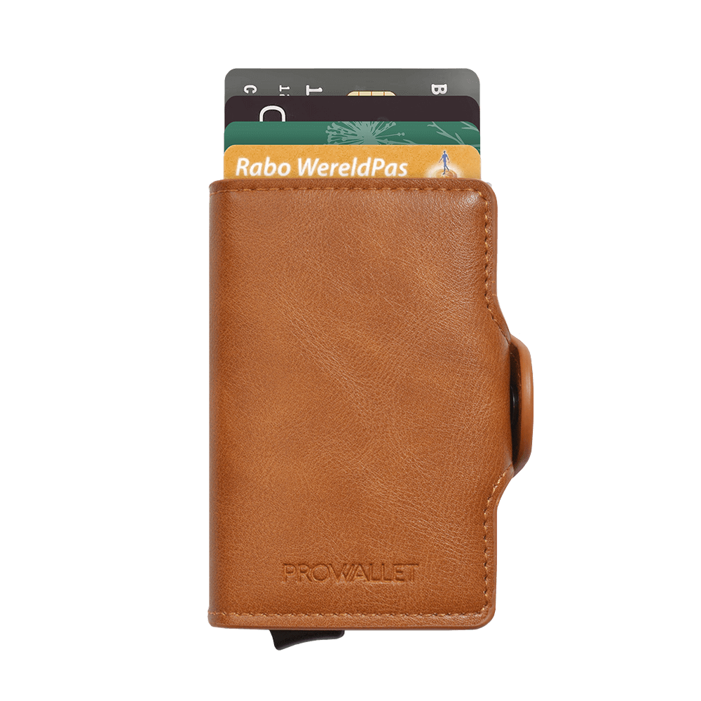 Prowallet pasjeshouder double caramel bruin 8720387009527 pasjes