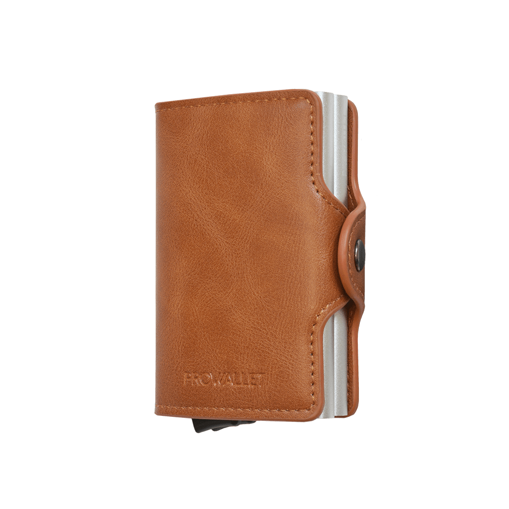 Prowallet pasjeshouder double caramel bruin 8720387009527 zijkant