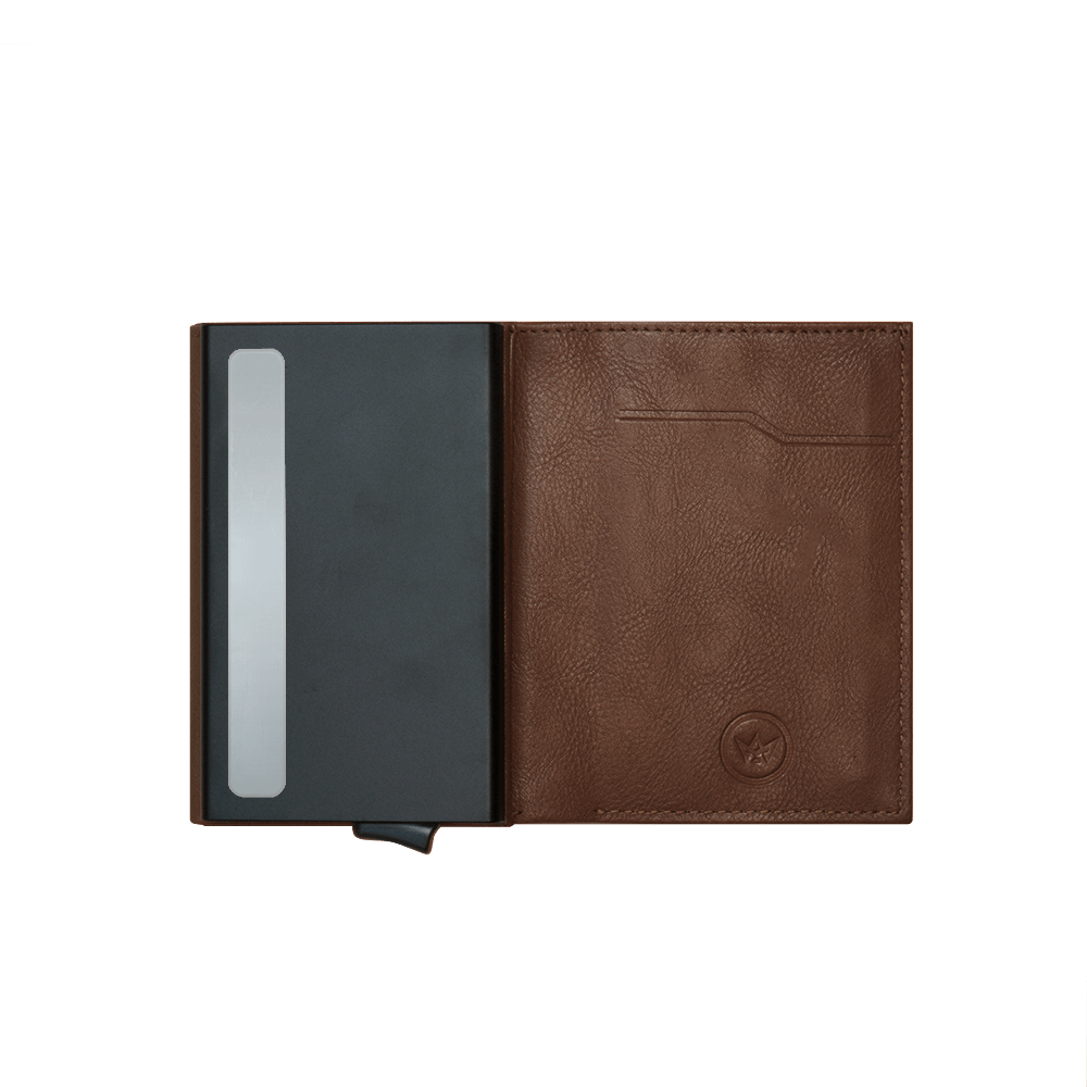 Prowallet pasjeshouder classic coffee bruin voor unisex 8720387009541 binnenkant