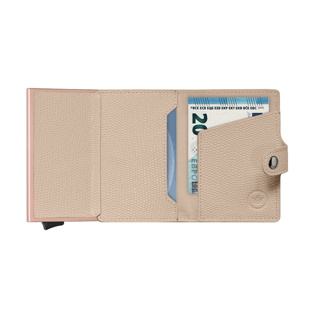 Prowallet pasjeshouder Plus Lizard beige 8721008856445 binnenvakken