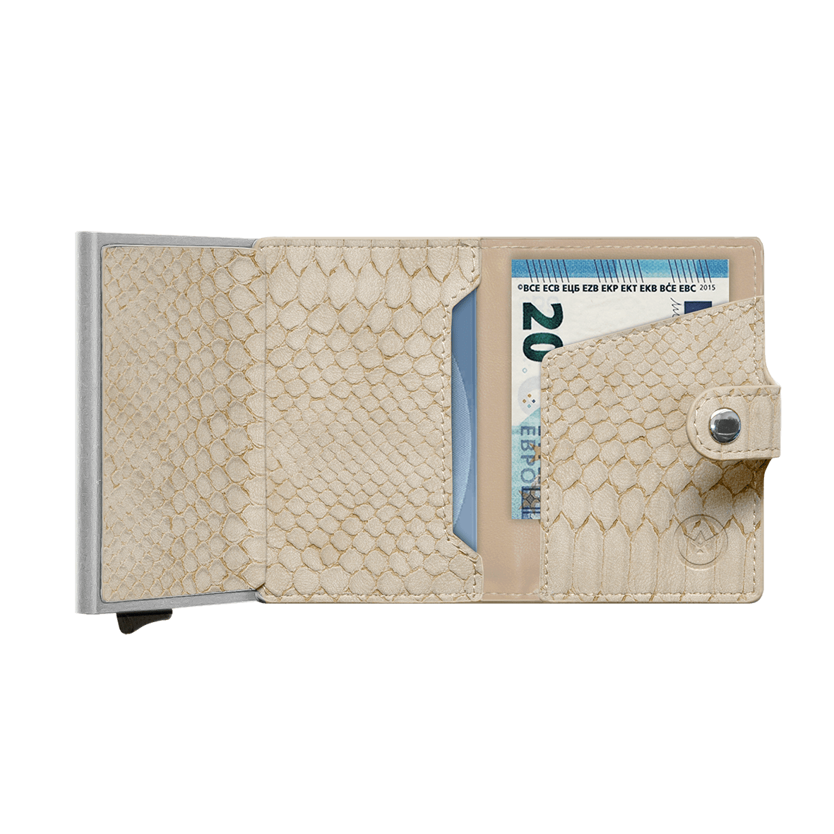 Prowallet pasjeshouder plus snake beige 8721008856506 binnenvakken