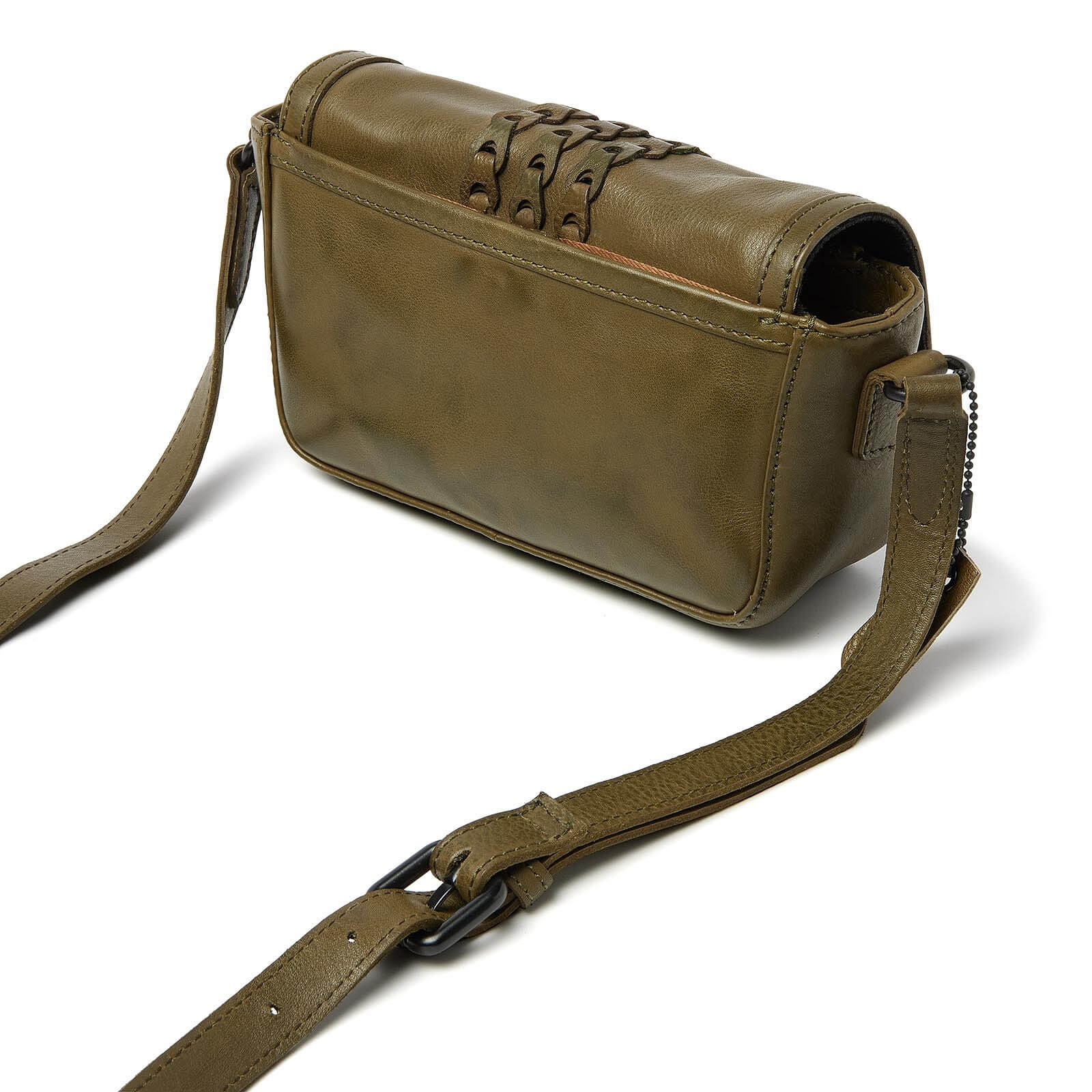 dR Amsterdam leren crossbody tas Tampa voor dames 933718 groen achterkant