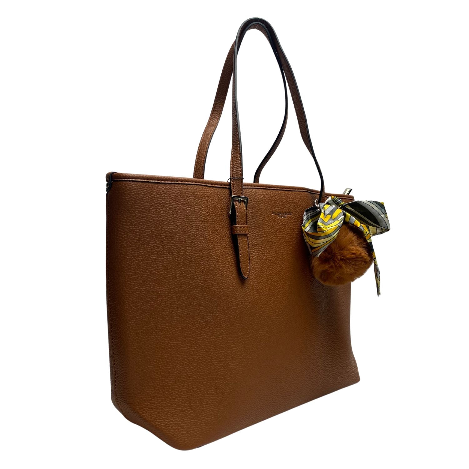 Flora & Co shoppers dames F2508-1 Cognac zijkant