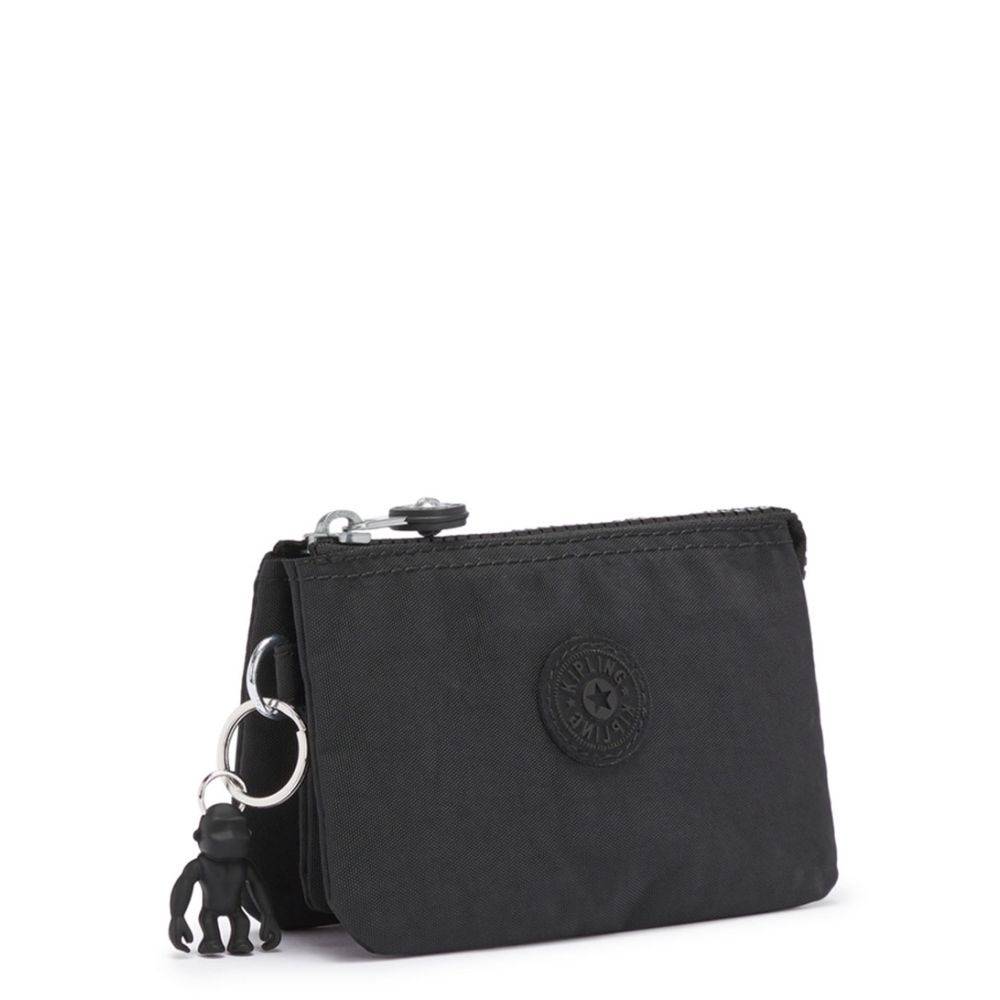 Kipling portemonnees dames Polyamide CREATIVITY S black noir zijkant