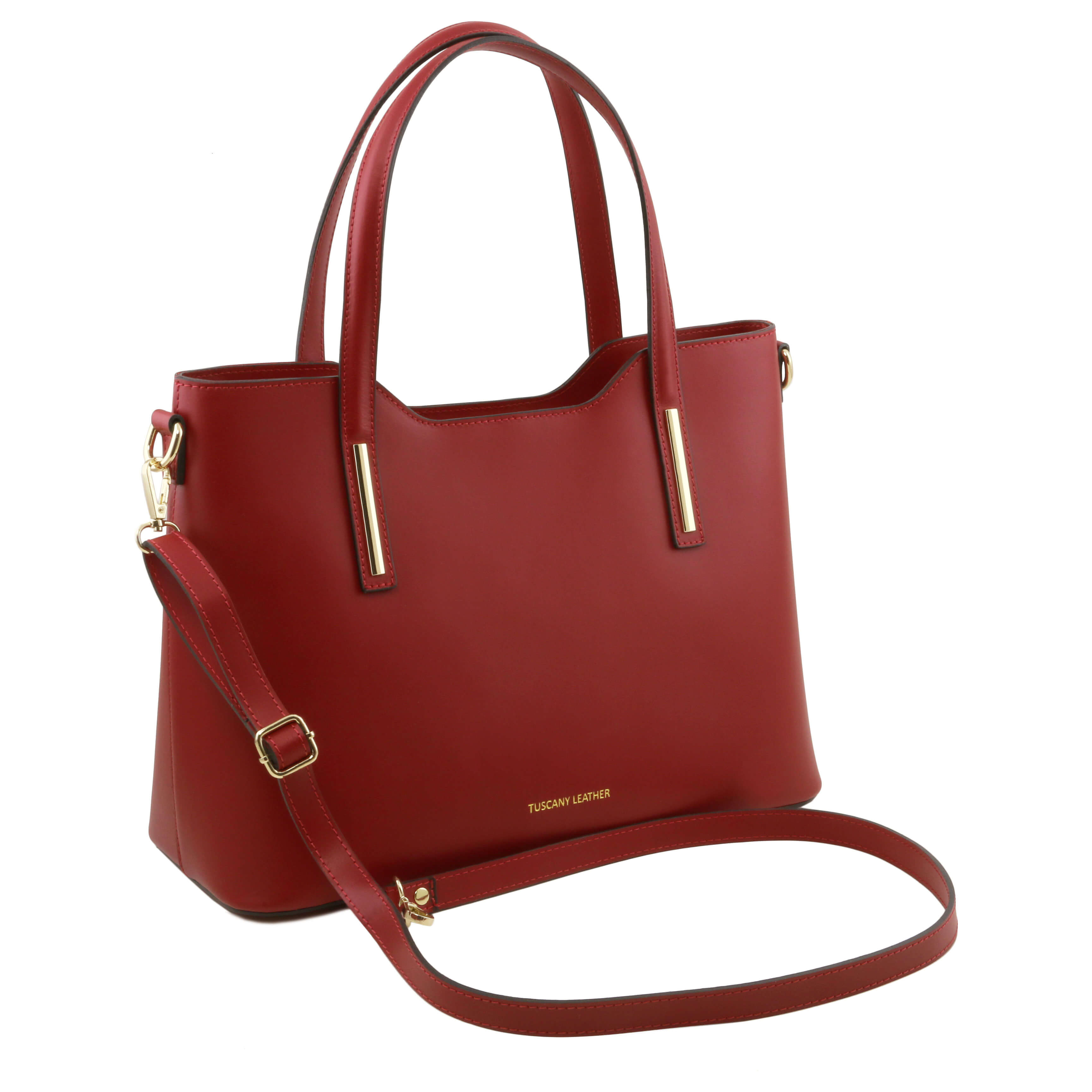 Tuscany Leather shoppers dames Olimpia TL141412 rood zijkant