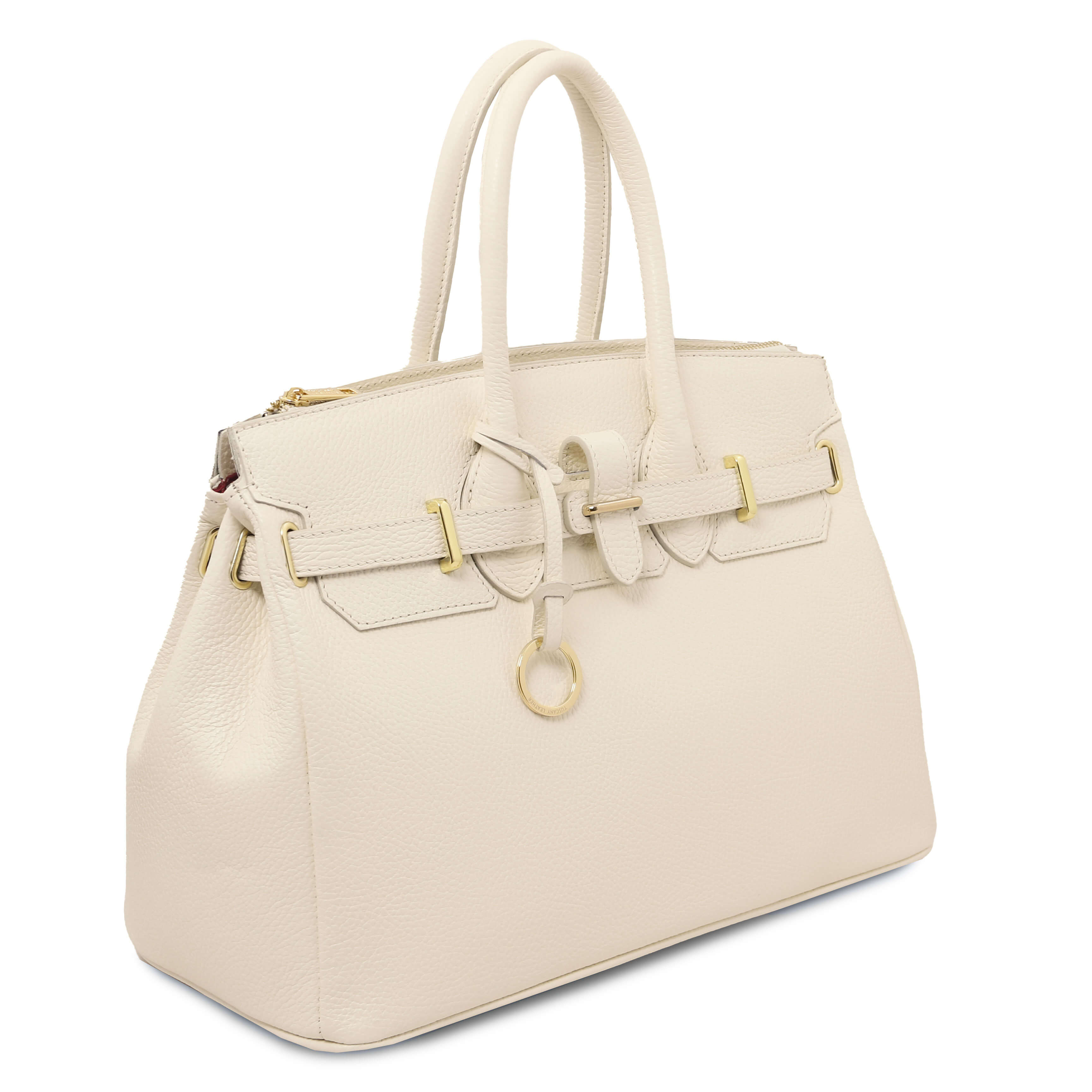 Tuscany Leather handtassen dames TL Bag TL141529 beige zijkant