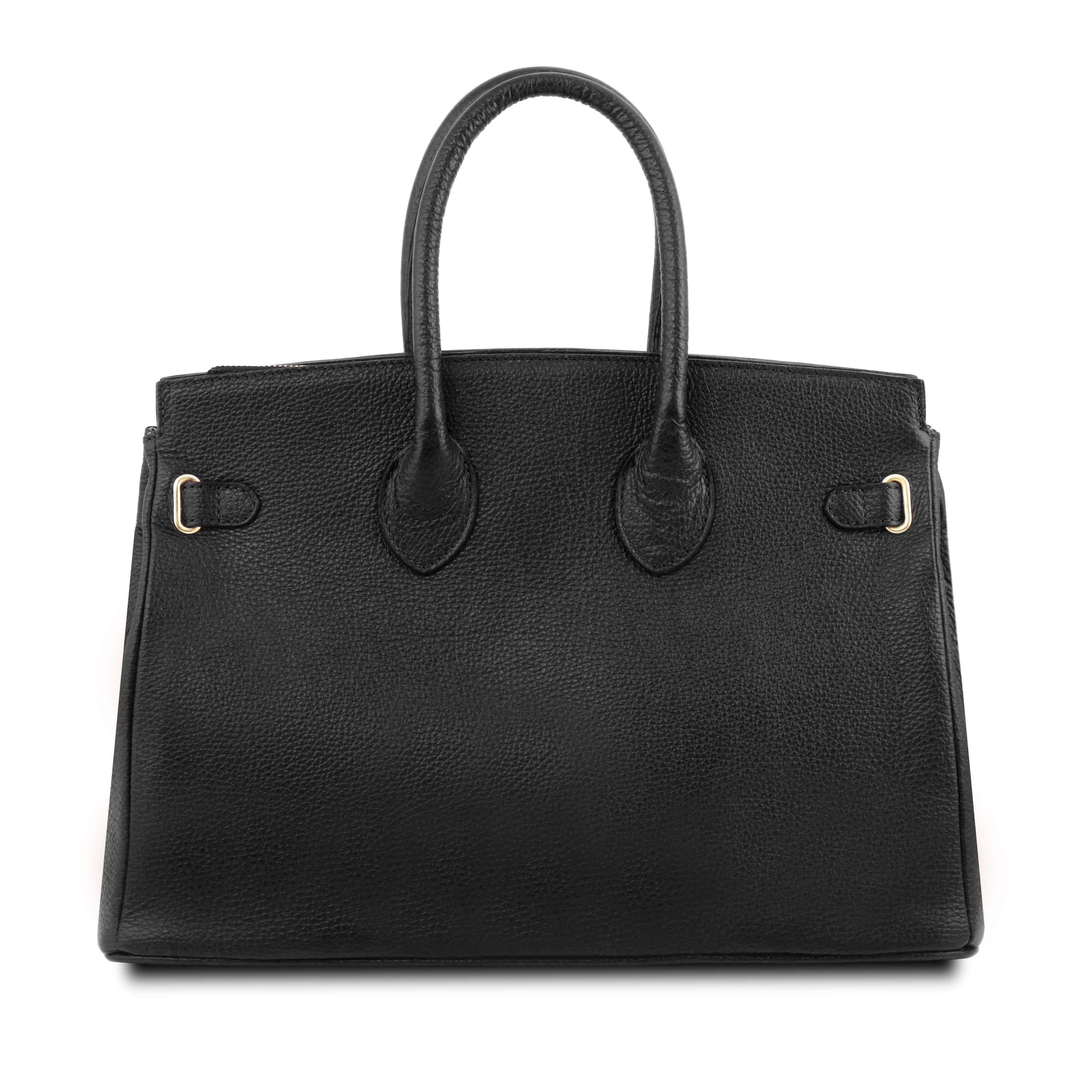 Tuscany Leather handtassen dames TL Bag TL141529 zwart achterkant