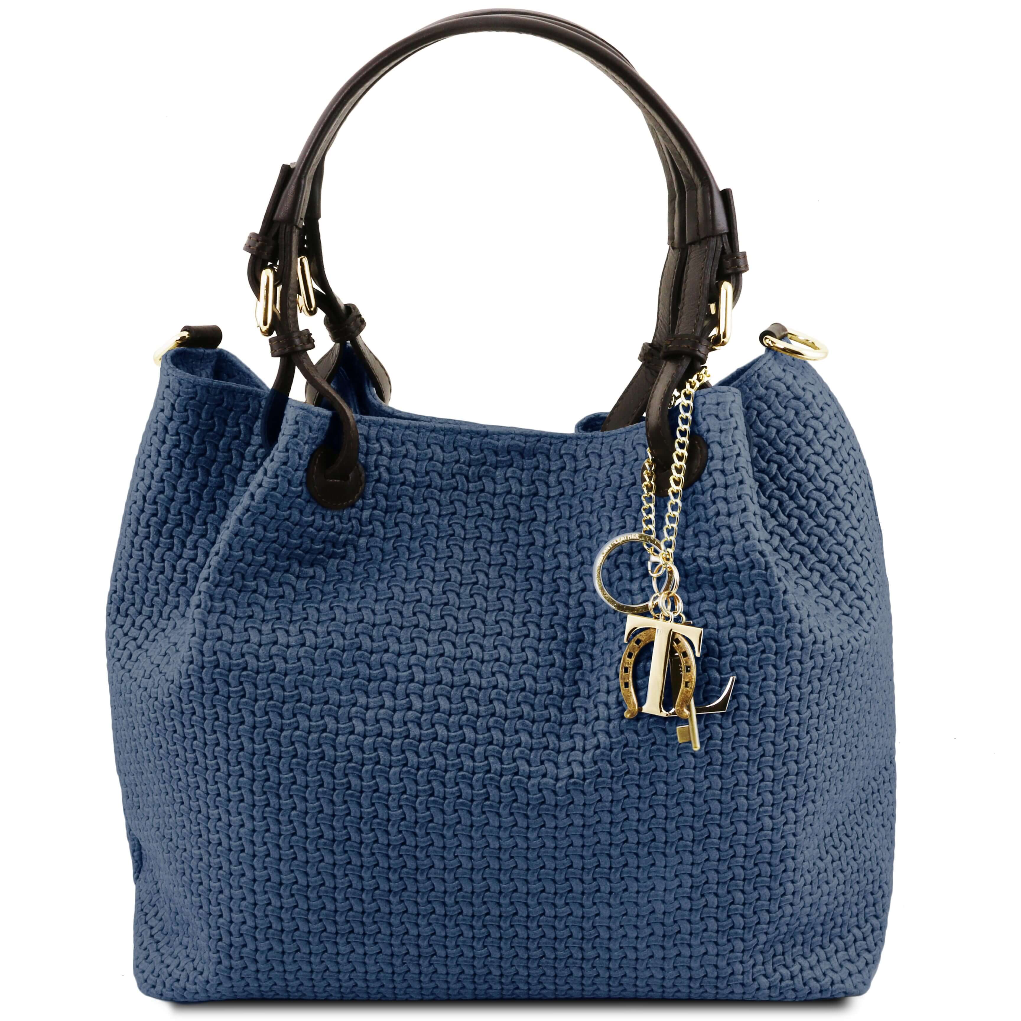 Tuscany Leather Shoppers dames TL Keyluck TL141573 donkerblauw 