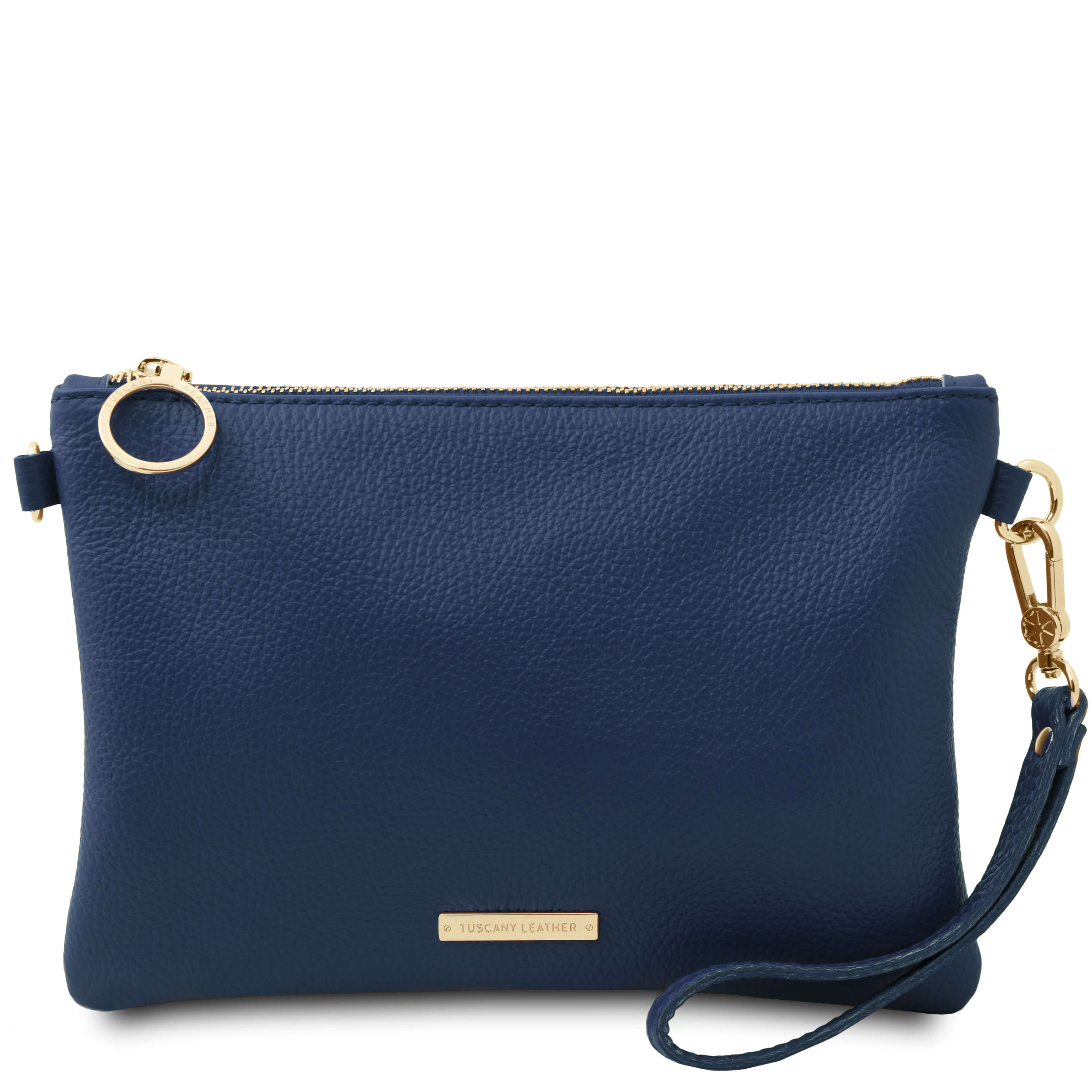 Tuscany Leather leren clutch TL Bag voor dames TL142029 donkerblauw