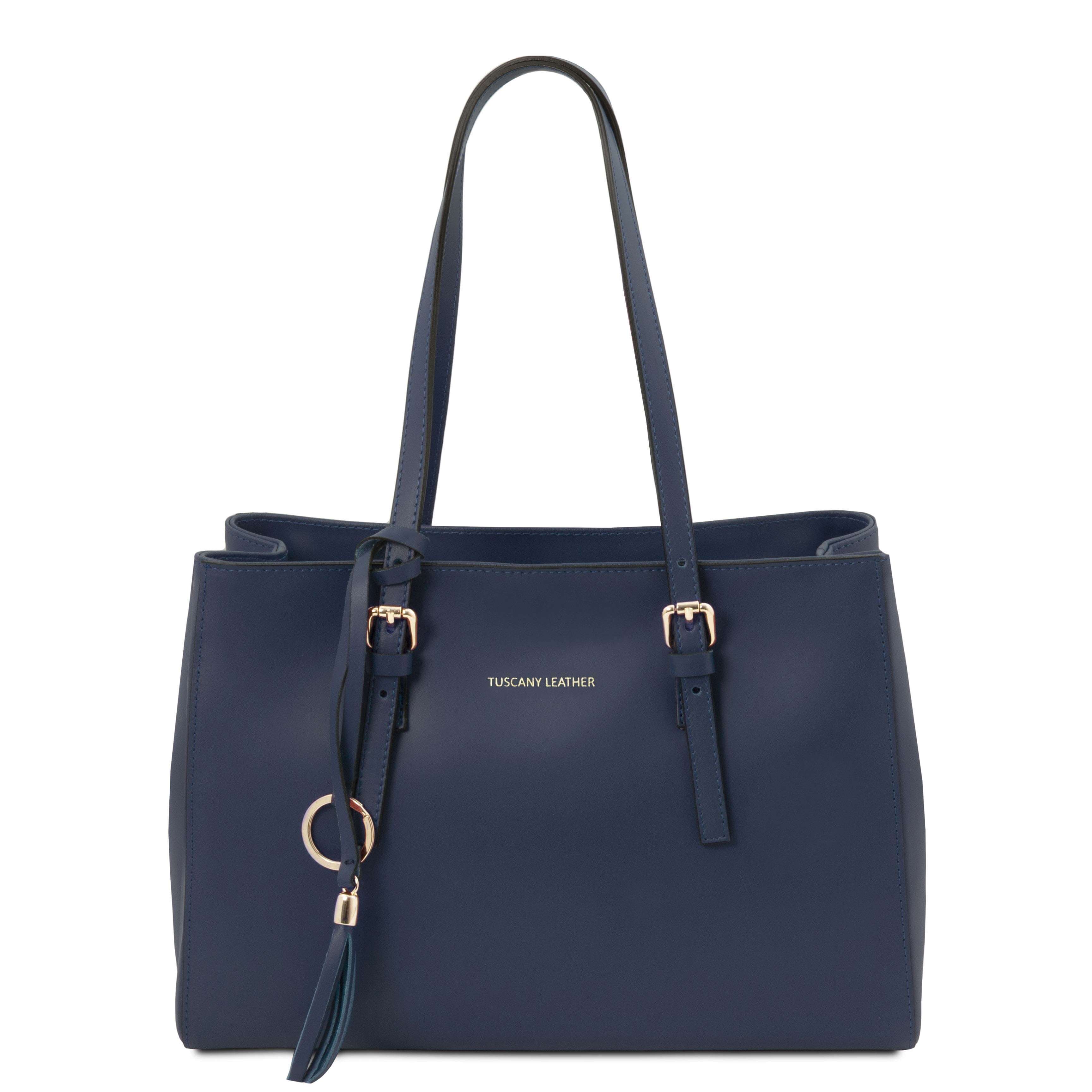 Tuscany Leather shoppers dames TL Bag TL142037 donkerblauw 