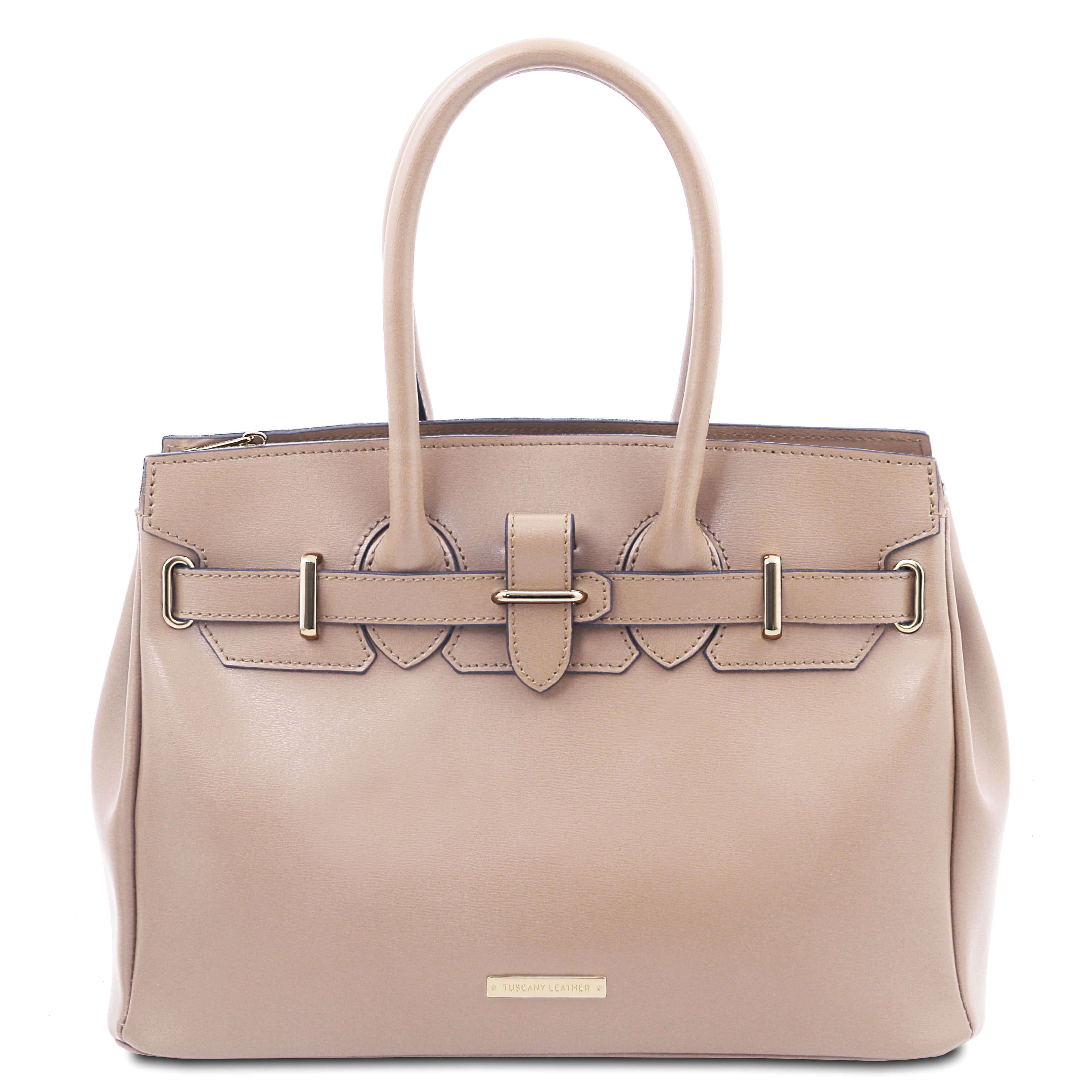 Tuscany Leather leren handtas voor dames TL Bag TL142174 beige