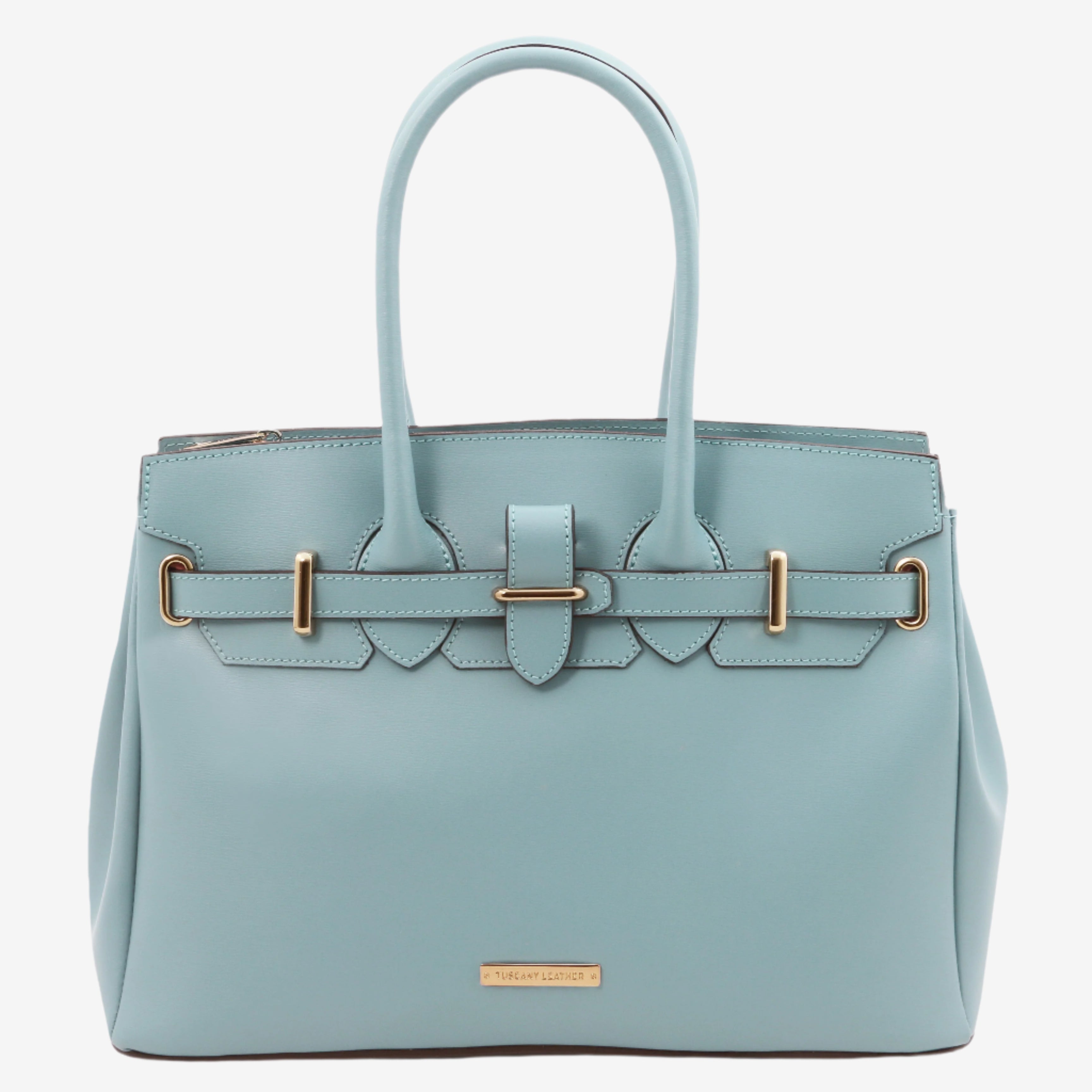 Tuscany Leather handtassen dames TL Bag TL142174 light blue 