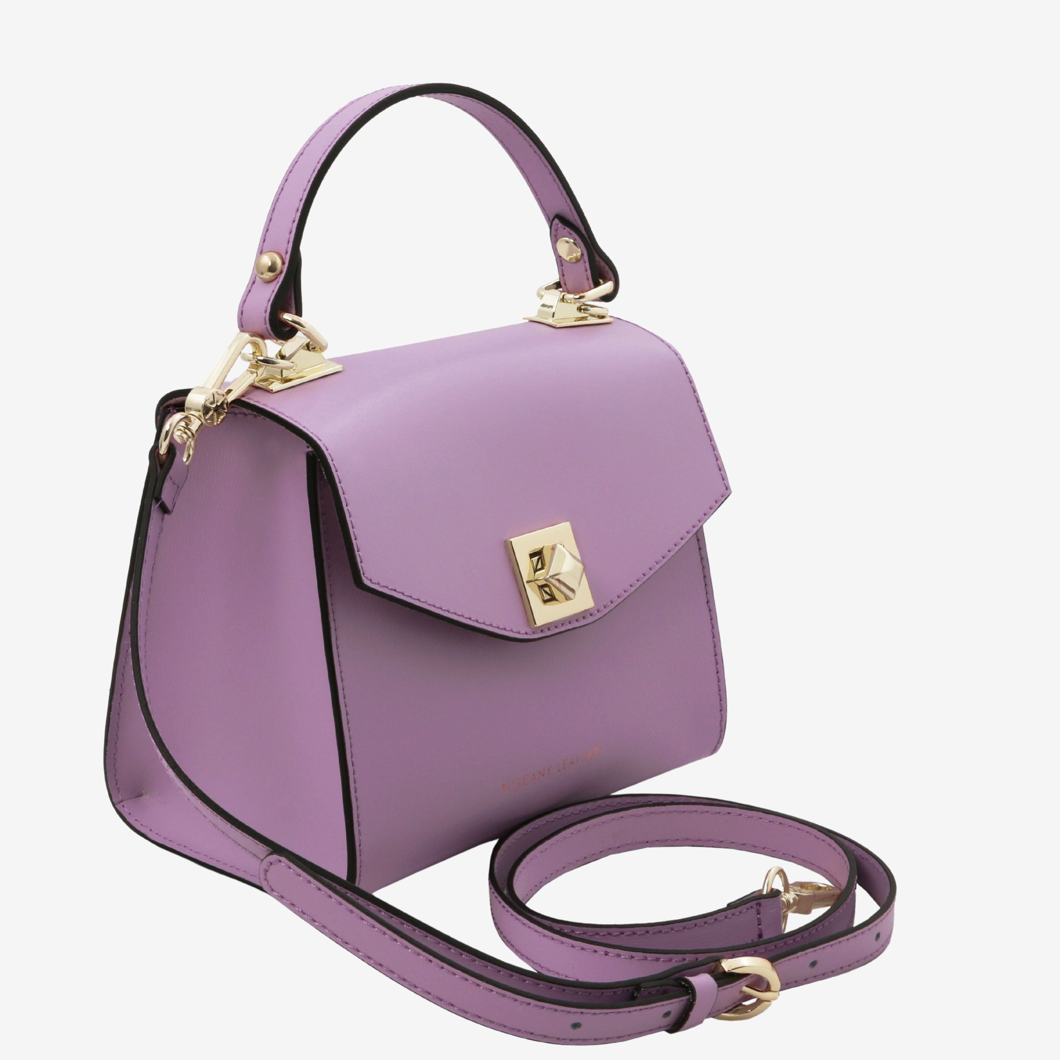 Tuscany Leather handtassen dames TL Bag TL142203 Lilac zijkant