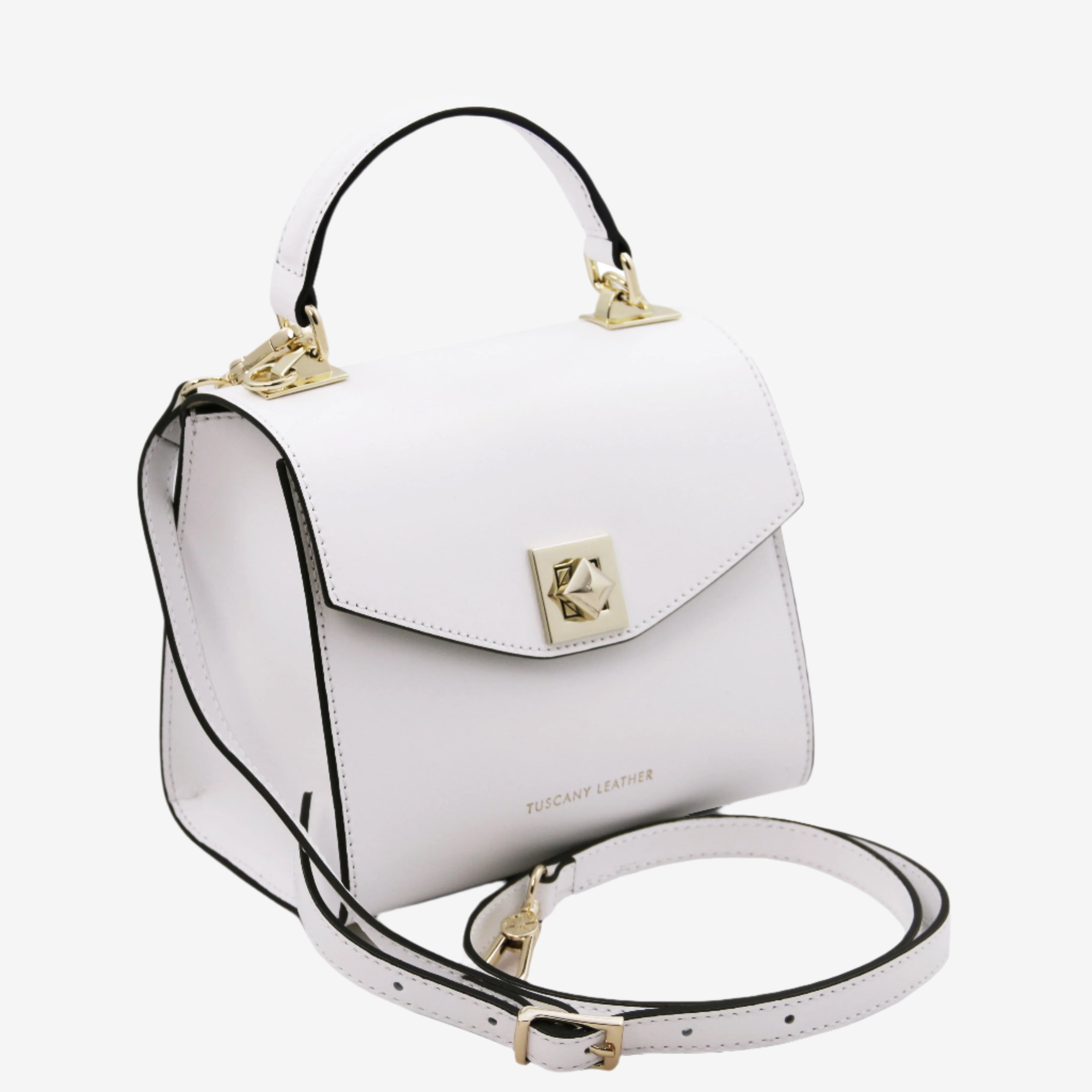 Tuscany Leather handtassen dames TL Bag TL142203 White zijkant