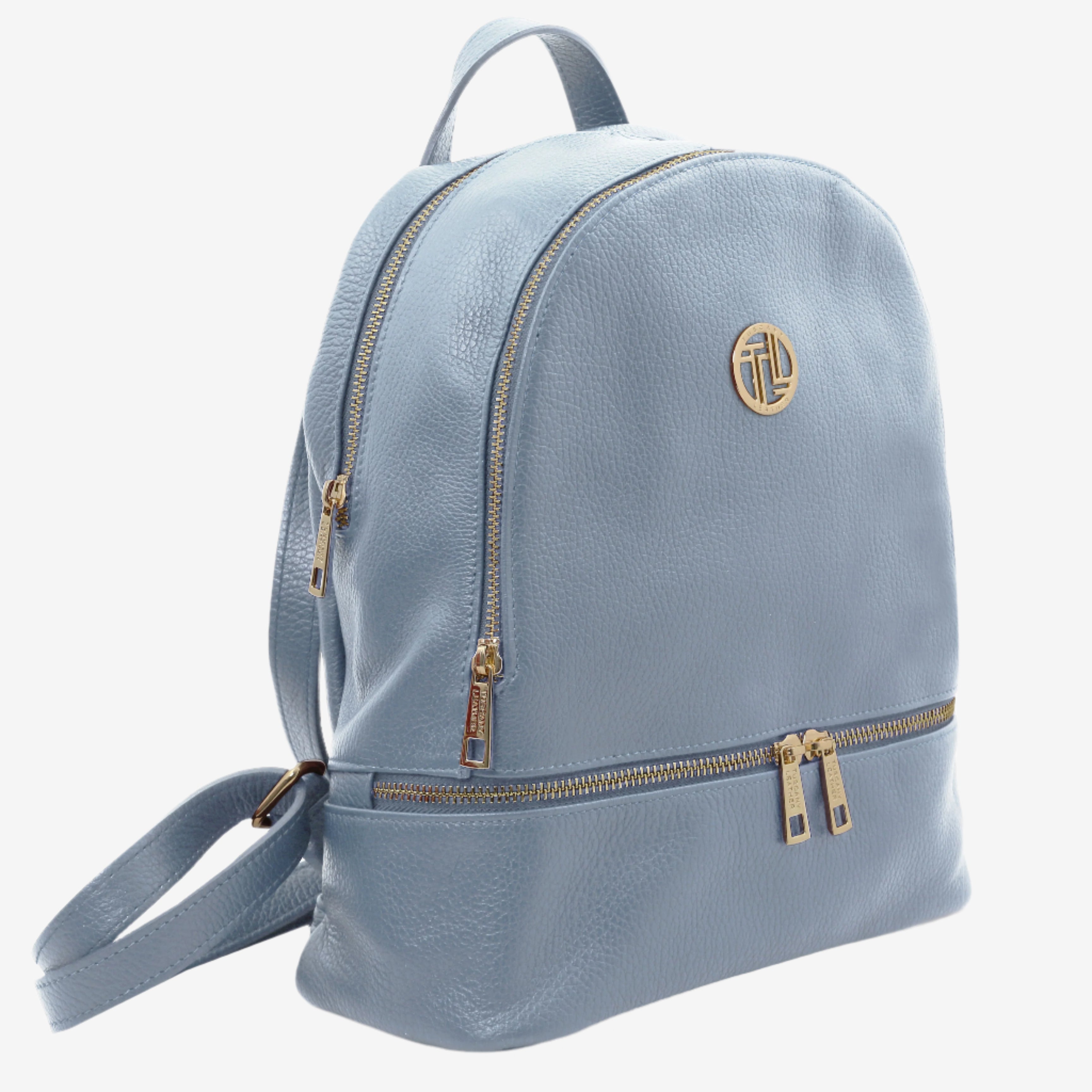 Tuscany Leather rugtassen dames TL BAG TL142280 Light Blue zijkant