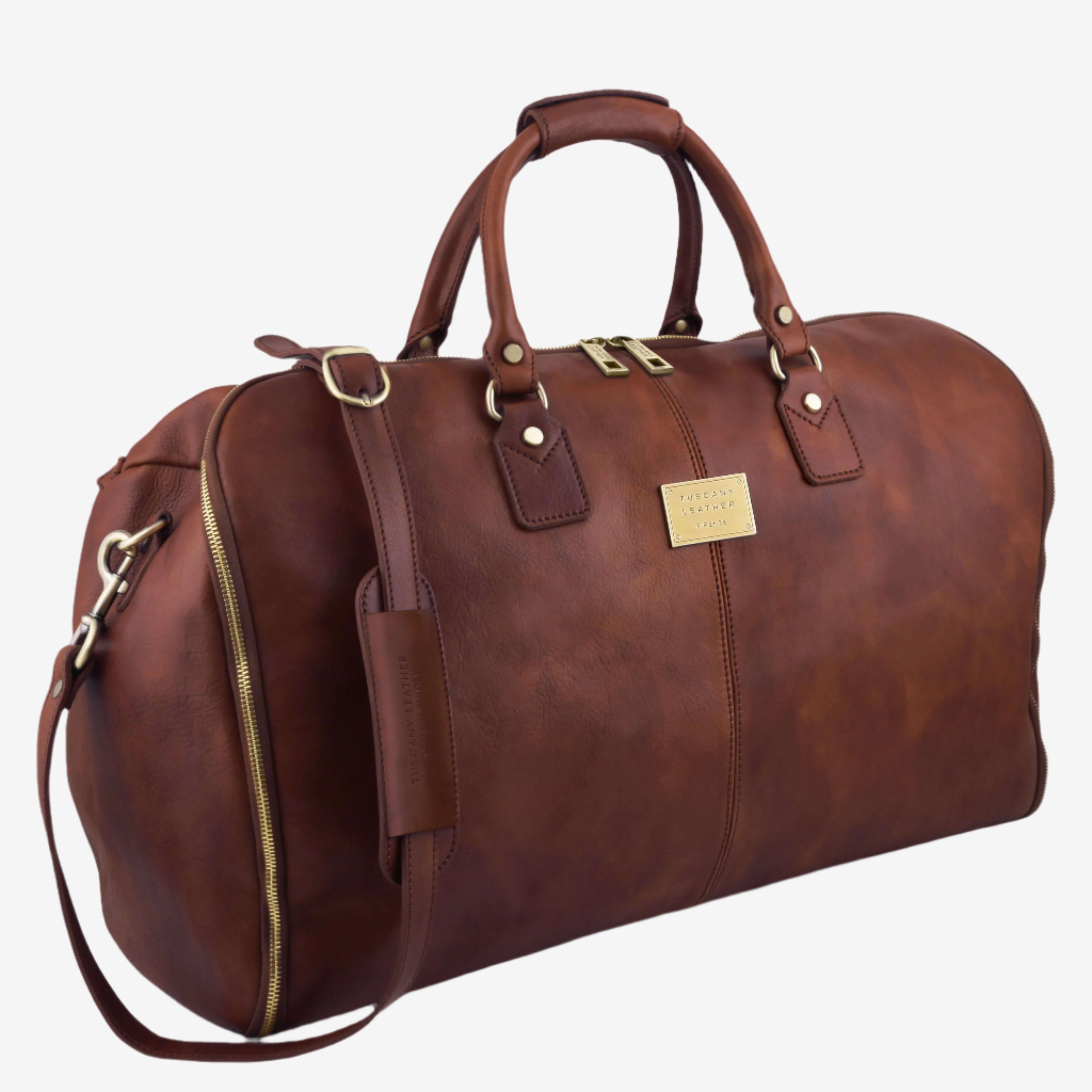 Tuscany Leather reistassen Antigua TL142341 brown zijkant