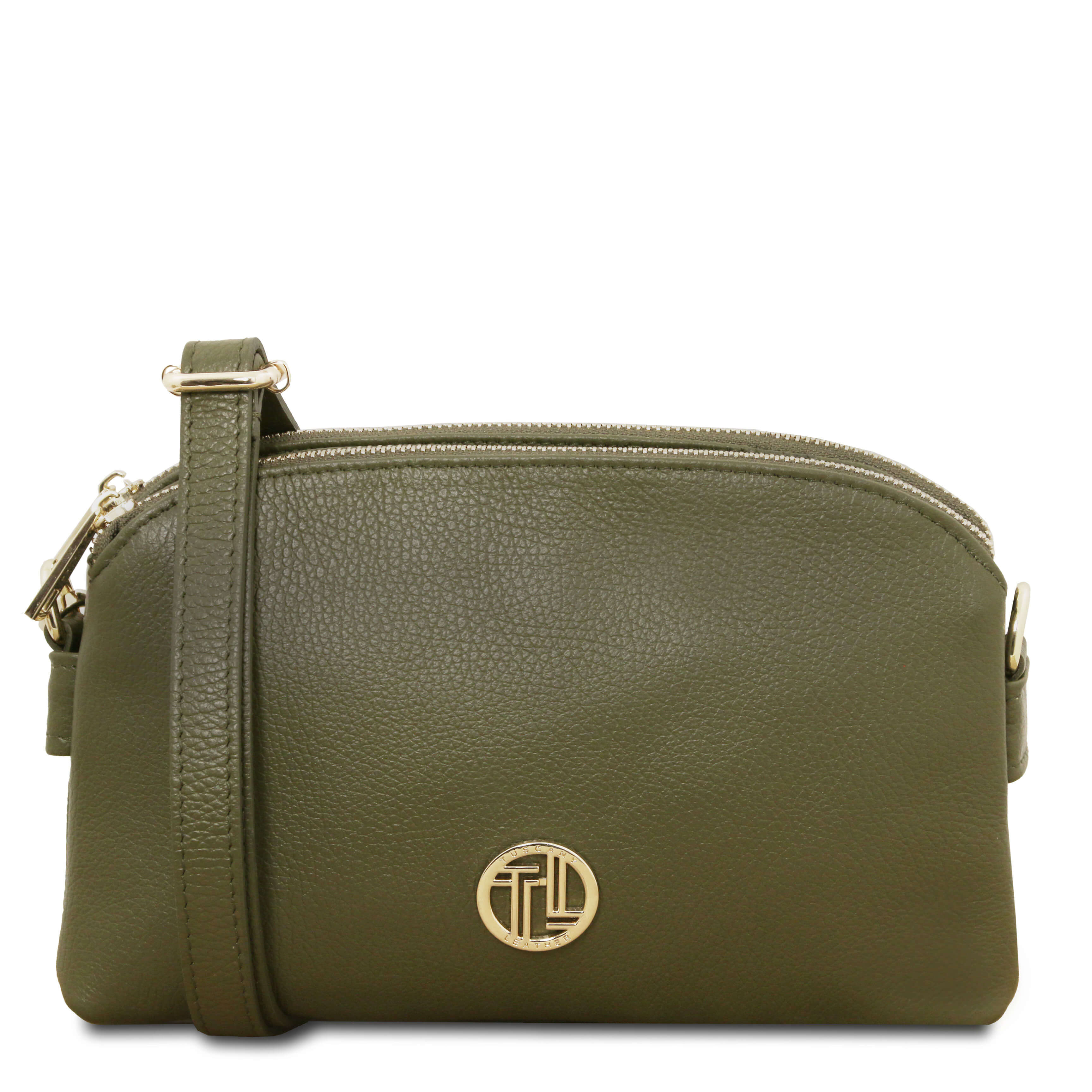 Tuscany Leather leren crossbody tas LILY voor dames TL142375 groen