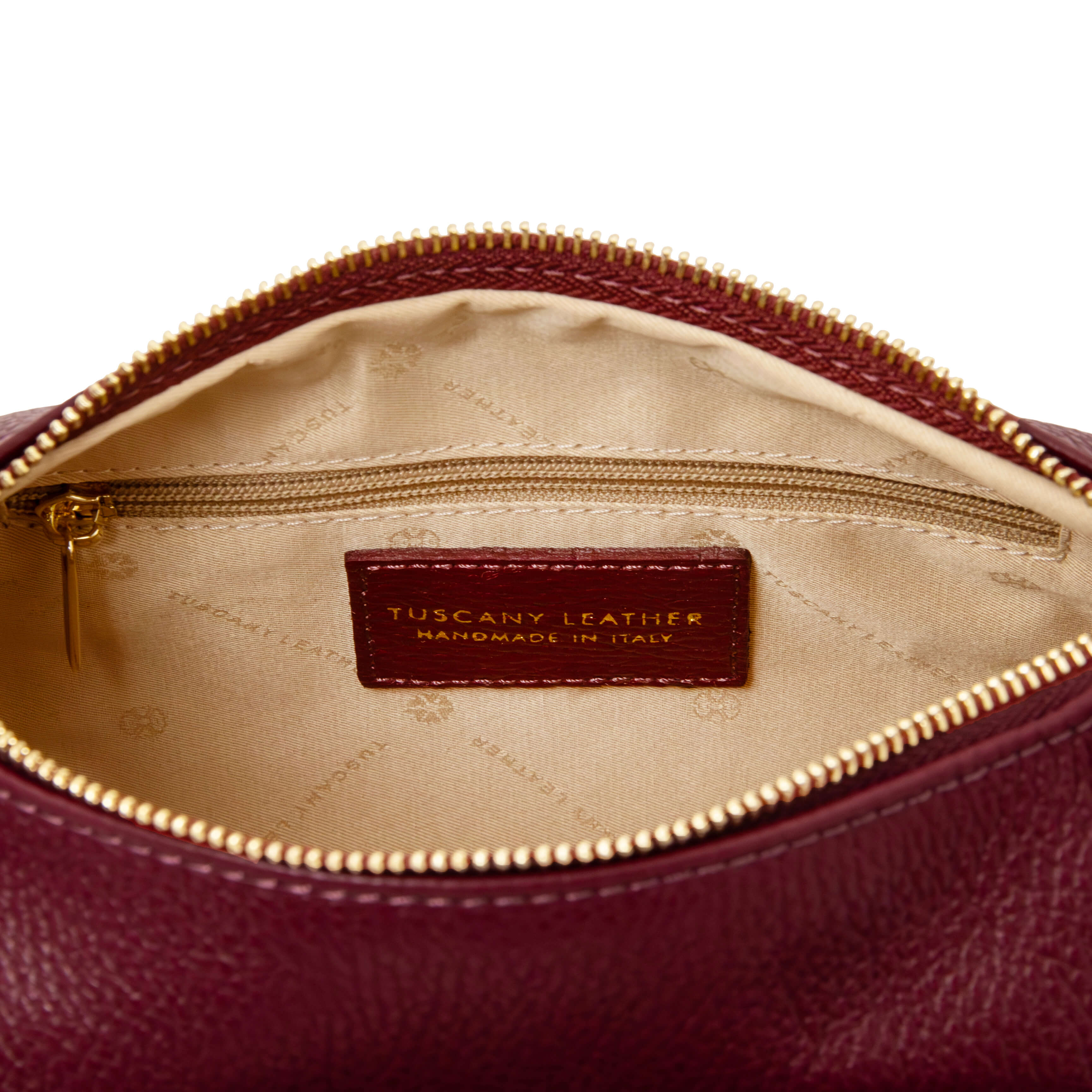 Tuscany Leather handtassen dames Olivia TL142396 bordeaux logo