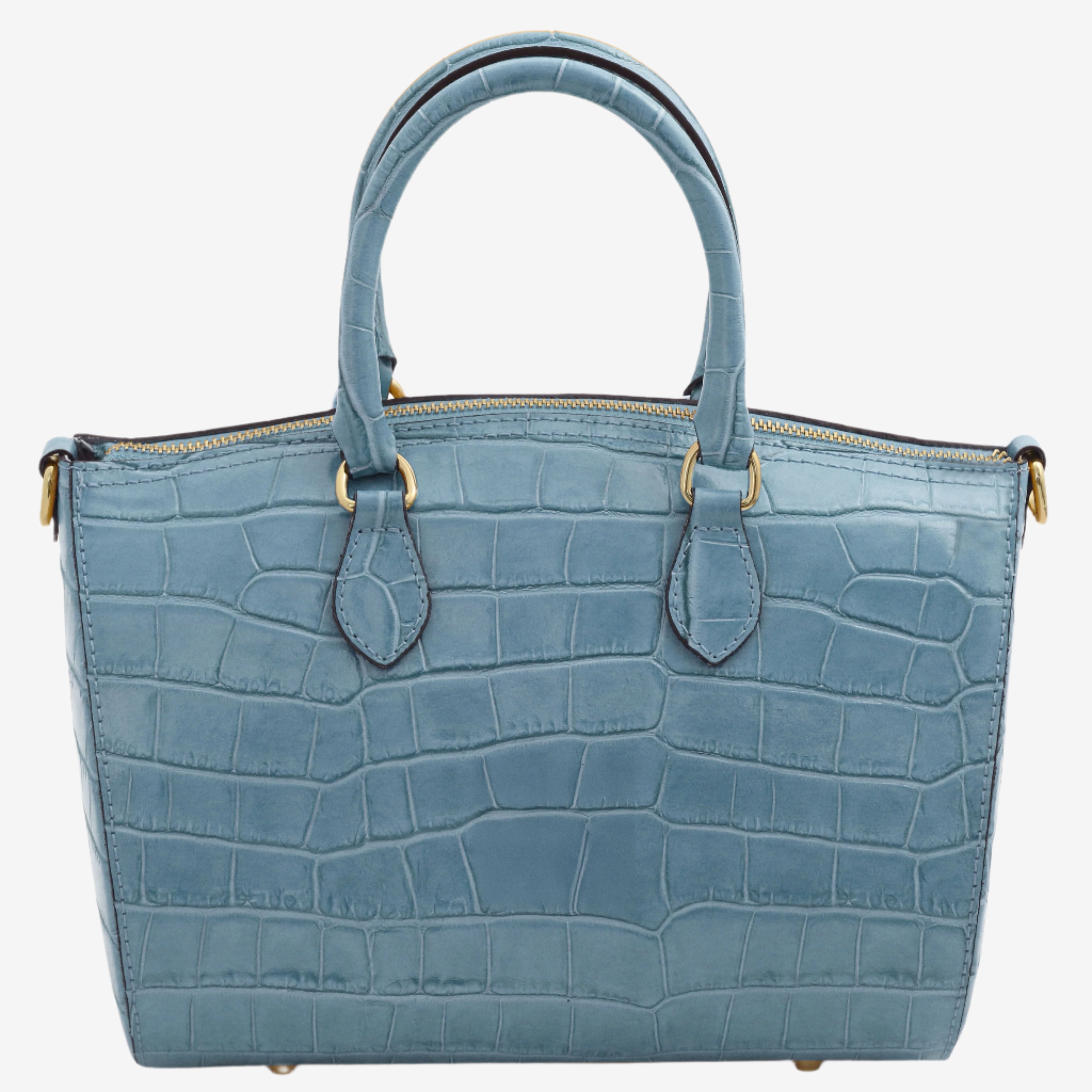 Tuscany Leather handtas Layla croco TL142398 Light Blue achterkant