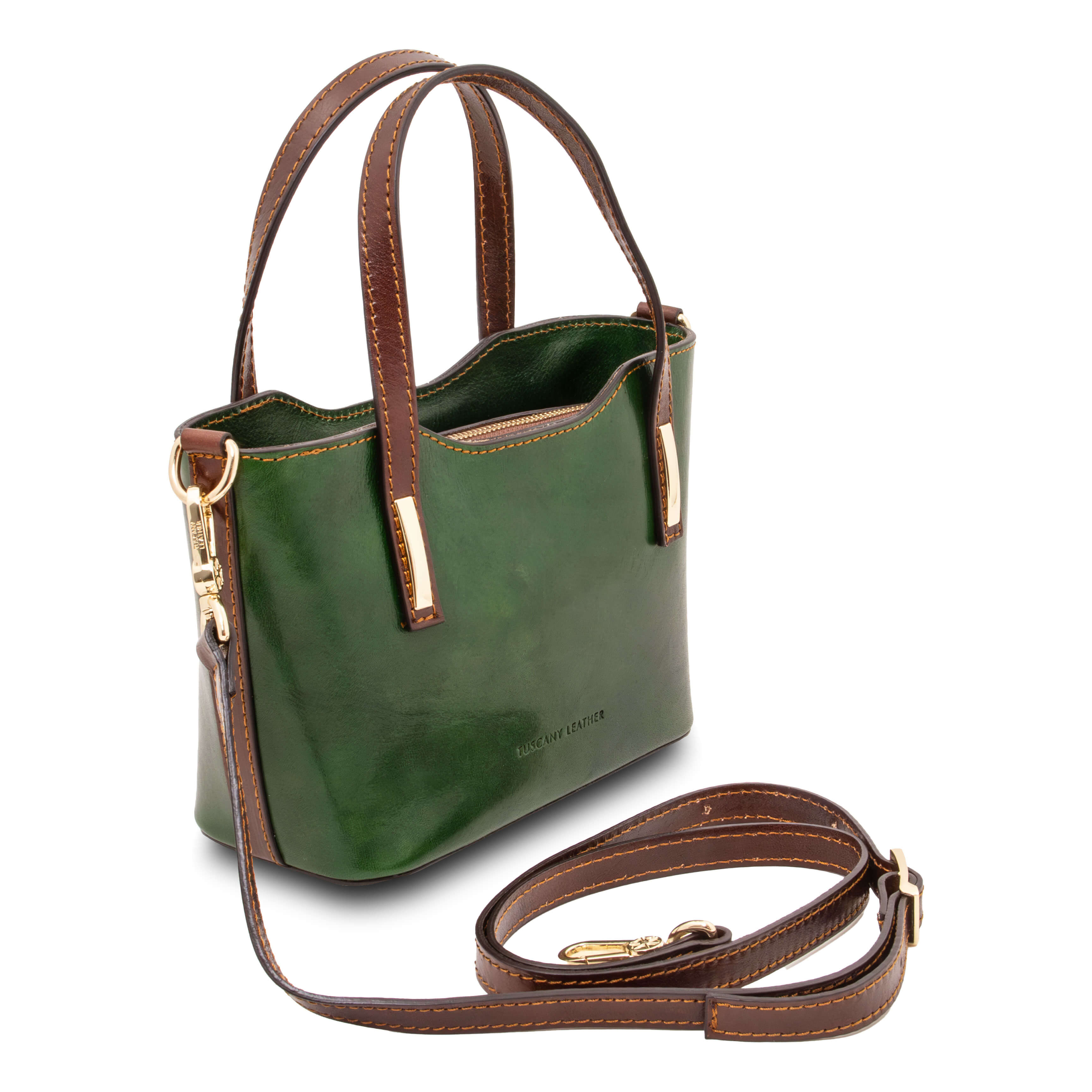 Tuscany Leather schoudertas Amelia TL142406 voor dames groen zijkant