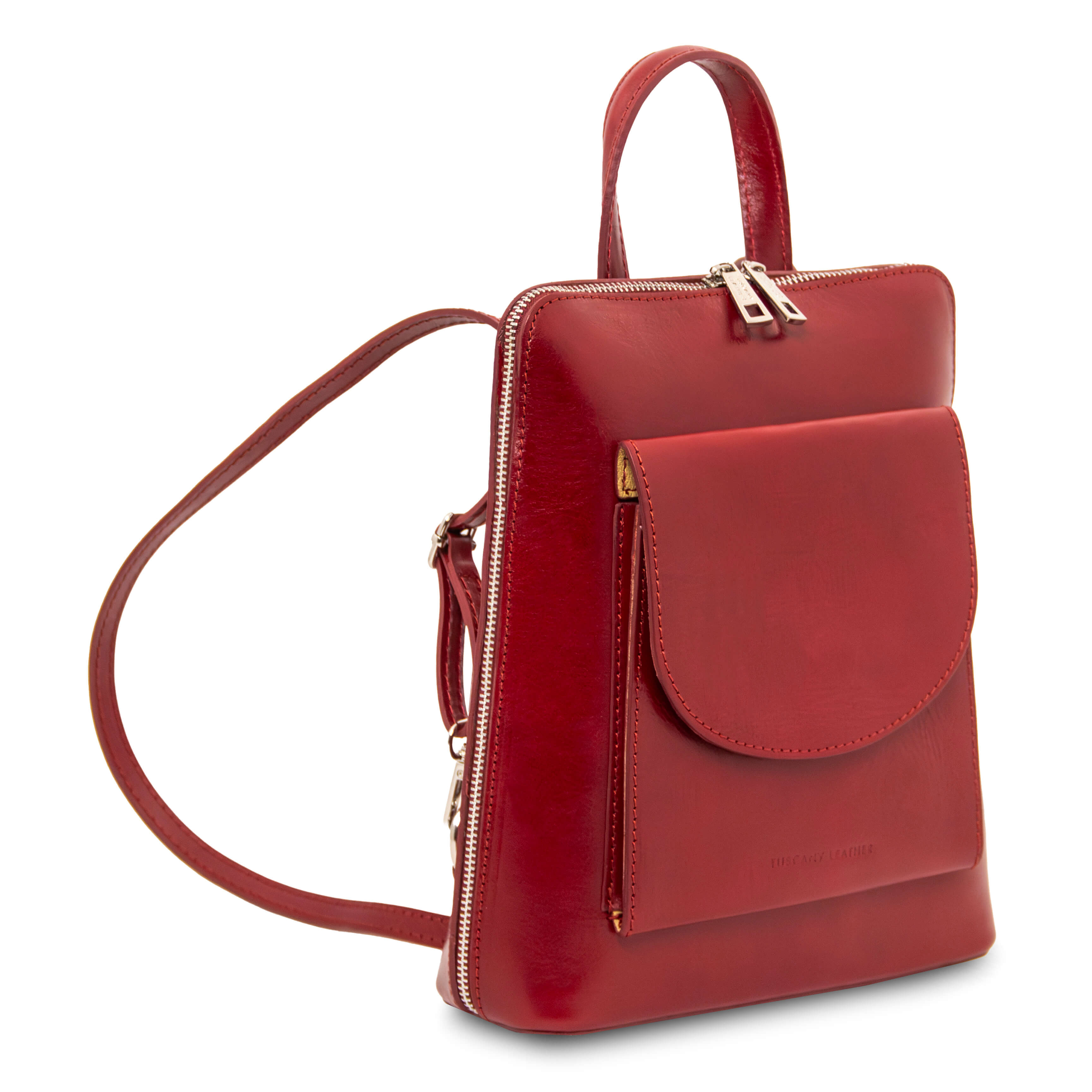 Tuscany Leather rugtassen dames Paris TL142410 rood zijkant