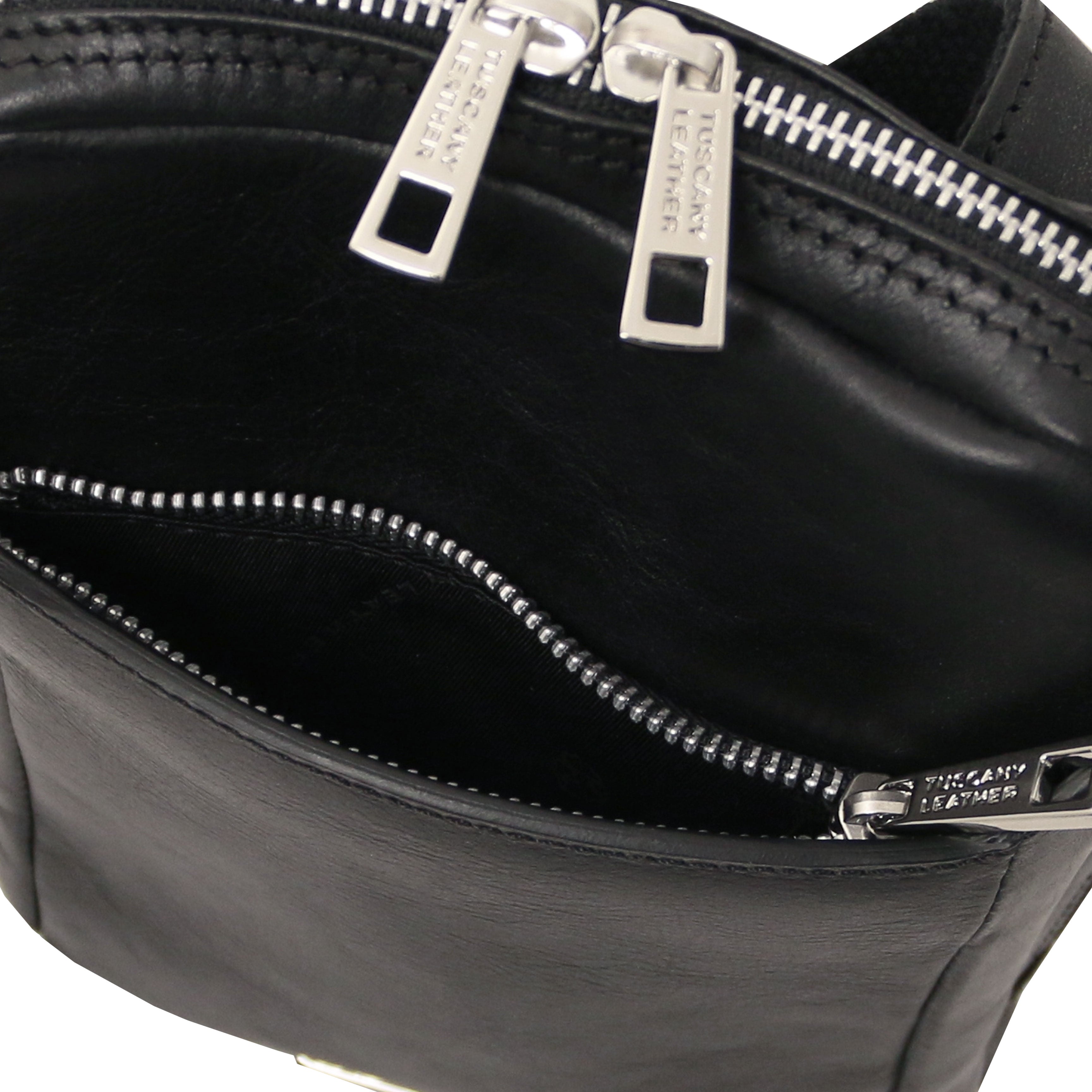 Tuscany Leather crossbodytassen heren Mark TL142428 black voorvak