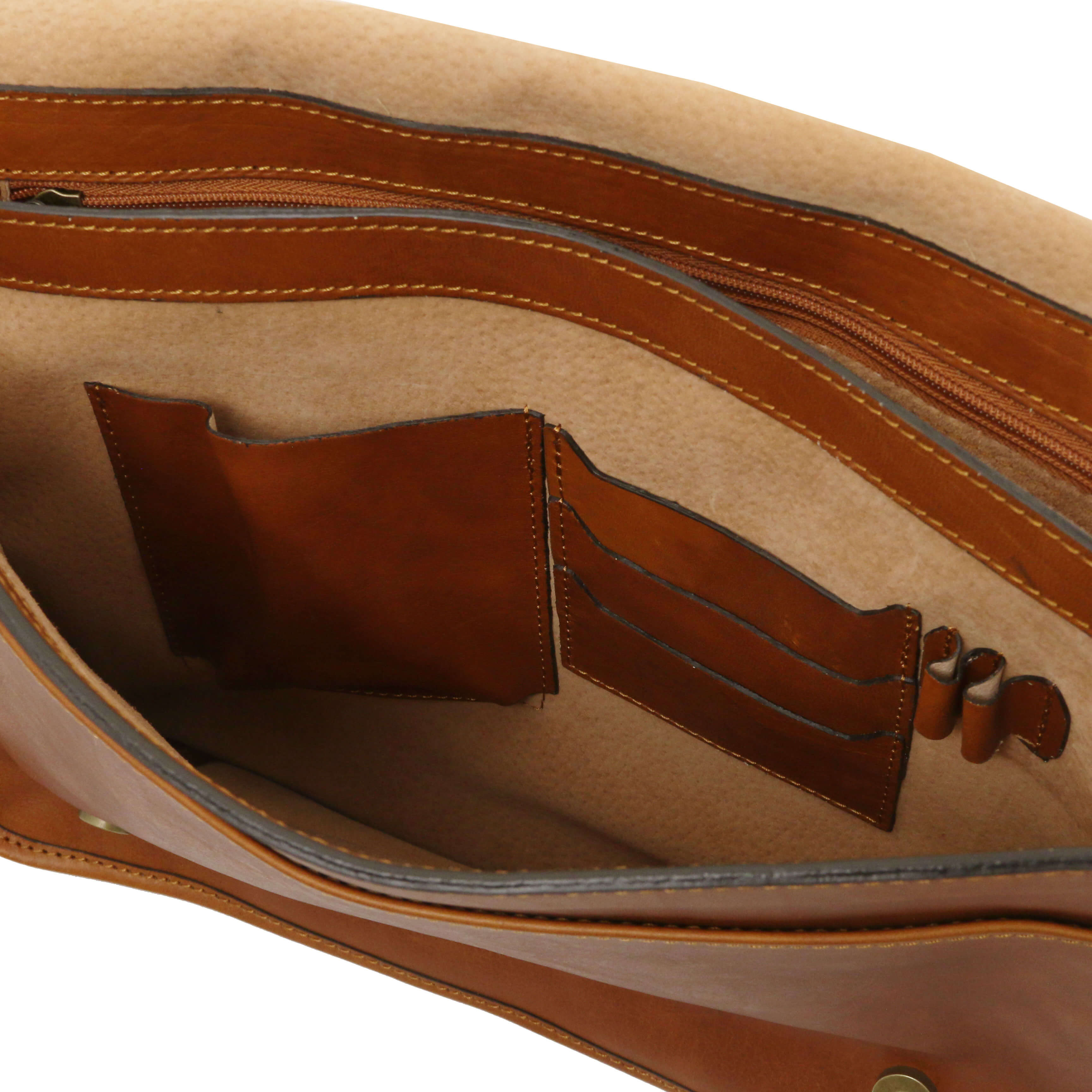 Tuscany Leather TL Messenger bags heren TL142430 natural binnenvakken