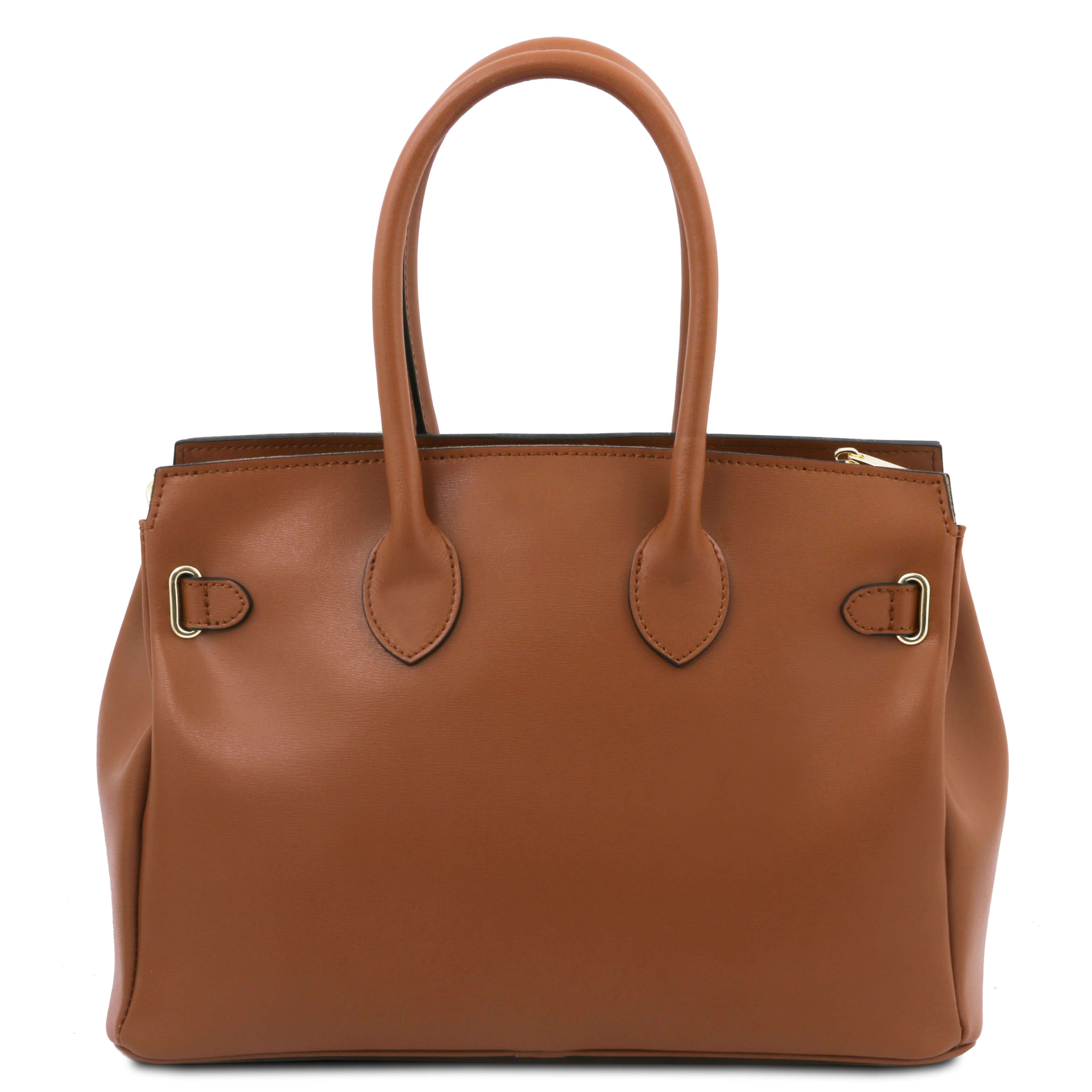 Tuscany Leather leren handtas TL Bag voor dames tl142174 cognac achterkant